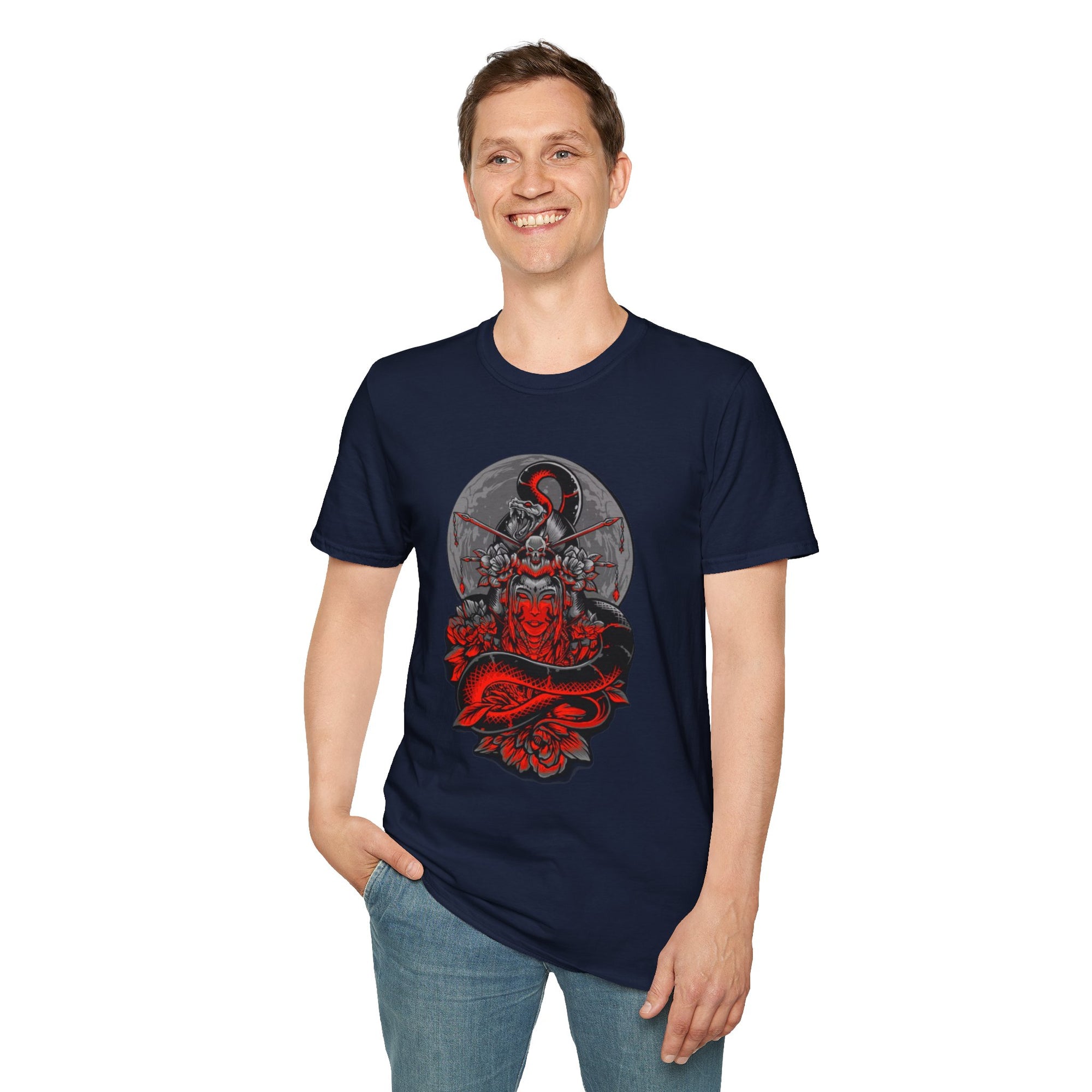 Warrior Spirit Unisex Softstyle T-Shirt, Graphic Tee, Trendy Streetwear, Gifts for Him, Casual Wear, Unique Design