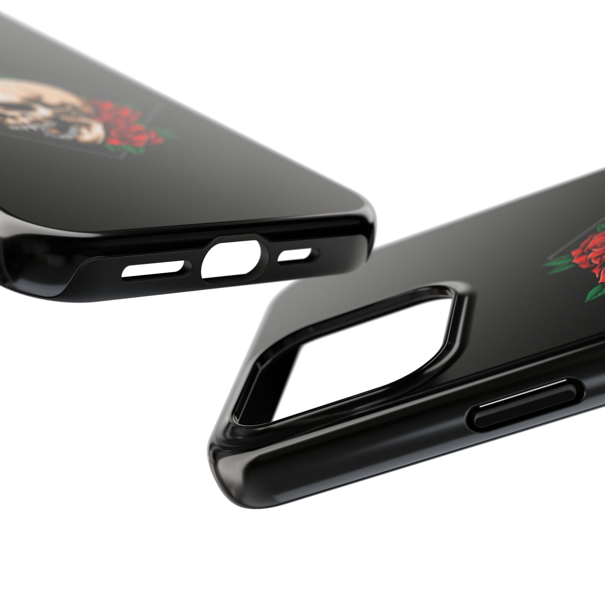 Tough Phone Cases with Skull and Roses Design | Edgy Protection, iPhone & Android Covers, Gothic Gifts, Unique Phone Accessories