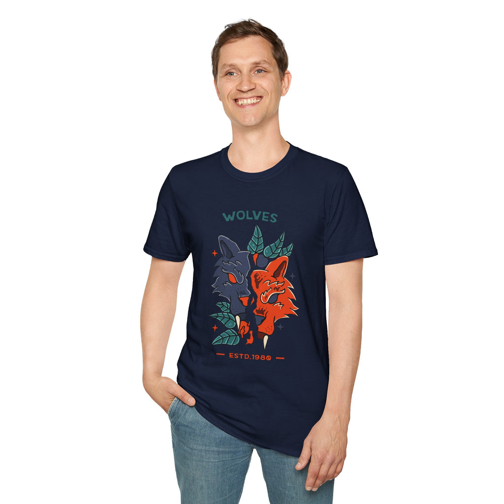 Wolf Graphic Unisex T-Shirt, Nature Lovers Tee, Gift for Animal Enthusiasts, Casual Wear, Eco-Friendly Fashion