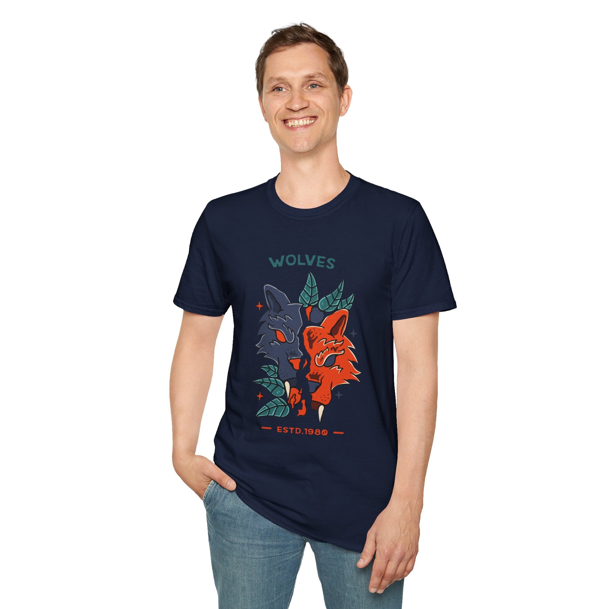 Wolf Graphic Unisex T-Shirt, Nature Lovers Tee, Gift for Animal Enthusiasts, Casual Wear, Eco-Friendly Fashion