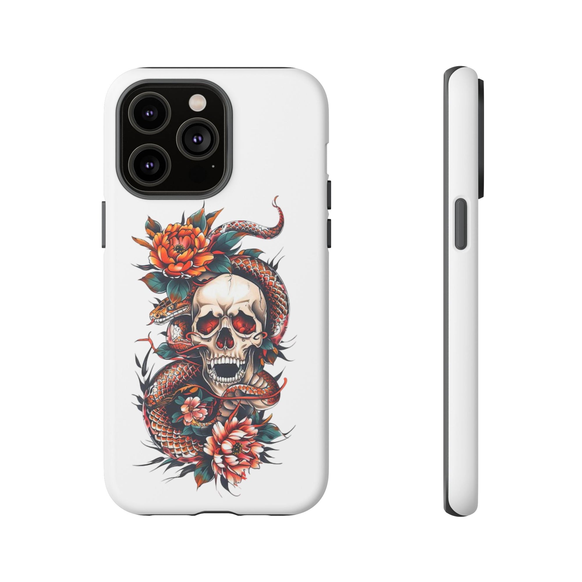Tough Cases: Skull and Snake Phone Cases, Edgy Accessories, Alternative Fashion, Quirky Gift Ideas, Gothic Style