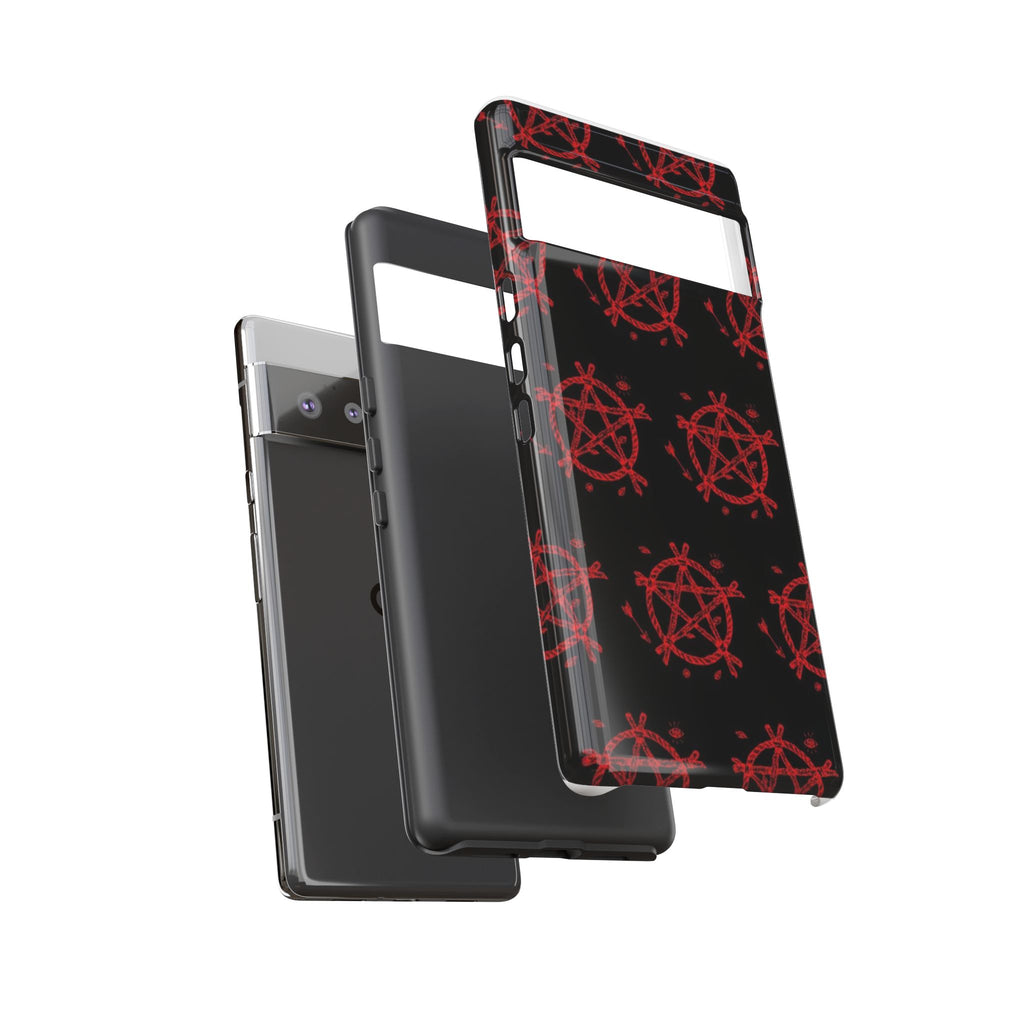 Anarchist iPhone Case, Tough Phone Cover, Punk Style Accessory, Unique Gift for Rebels, Goth Aesthetic Phone Case