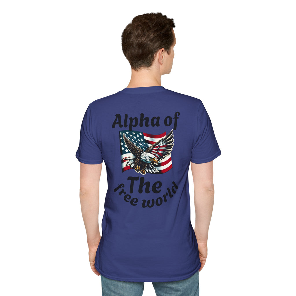 Patriotic Graphic T-Shirt, Unisex Softstyle Tee, Independence Day Gift, Freedom Apparel, Americana Clothing