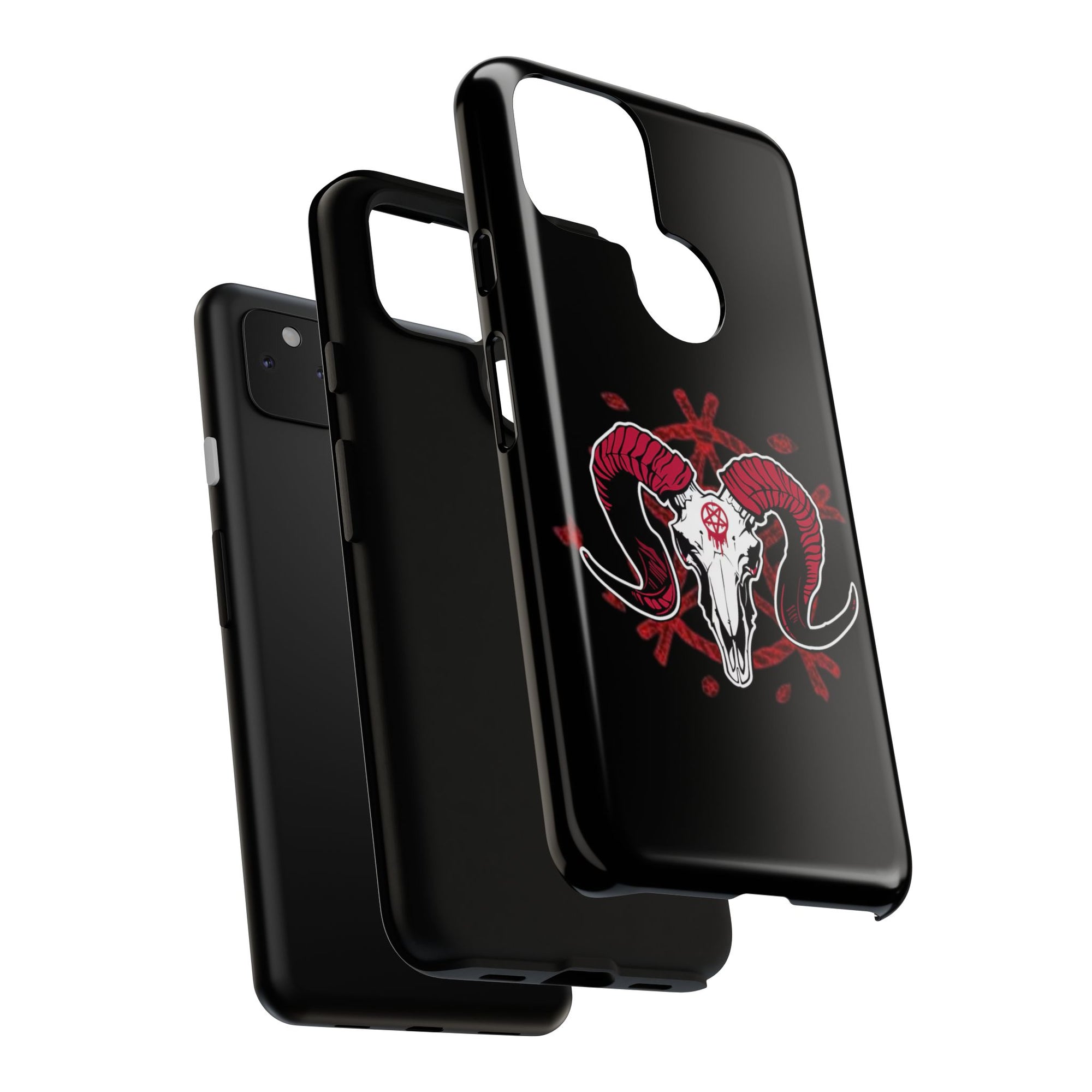 Tough Cases: Dark Aesthetic Phone Case, Gothic Phone Cover, Unique Gift for Him, Occult Design, Animal Skull Artwork, Halloween Decor