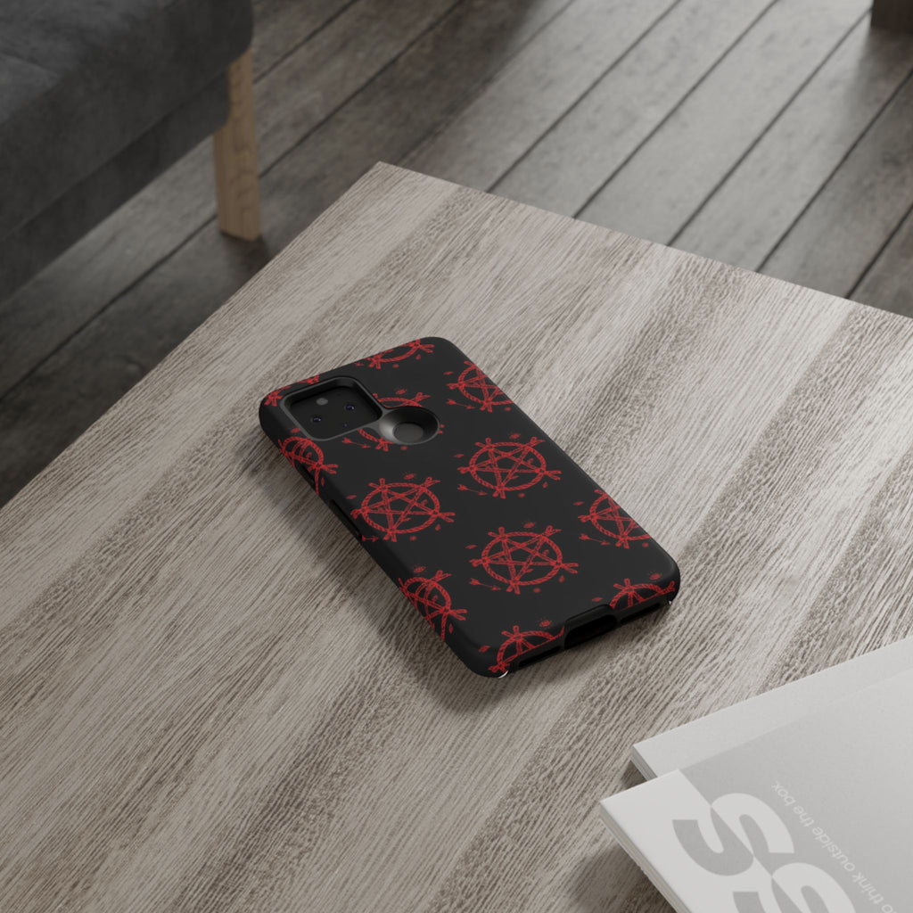 Anarchist iPhone Case, Tough Phone Cover, Punk Style Accessory, Unique Gift for Rebels, Goth Aesthetic Phone Case