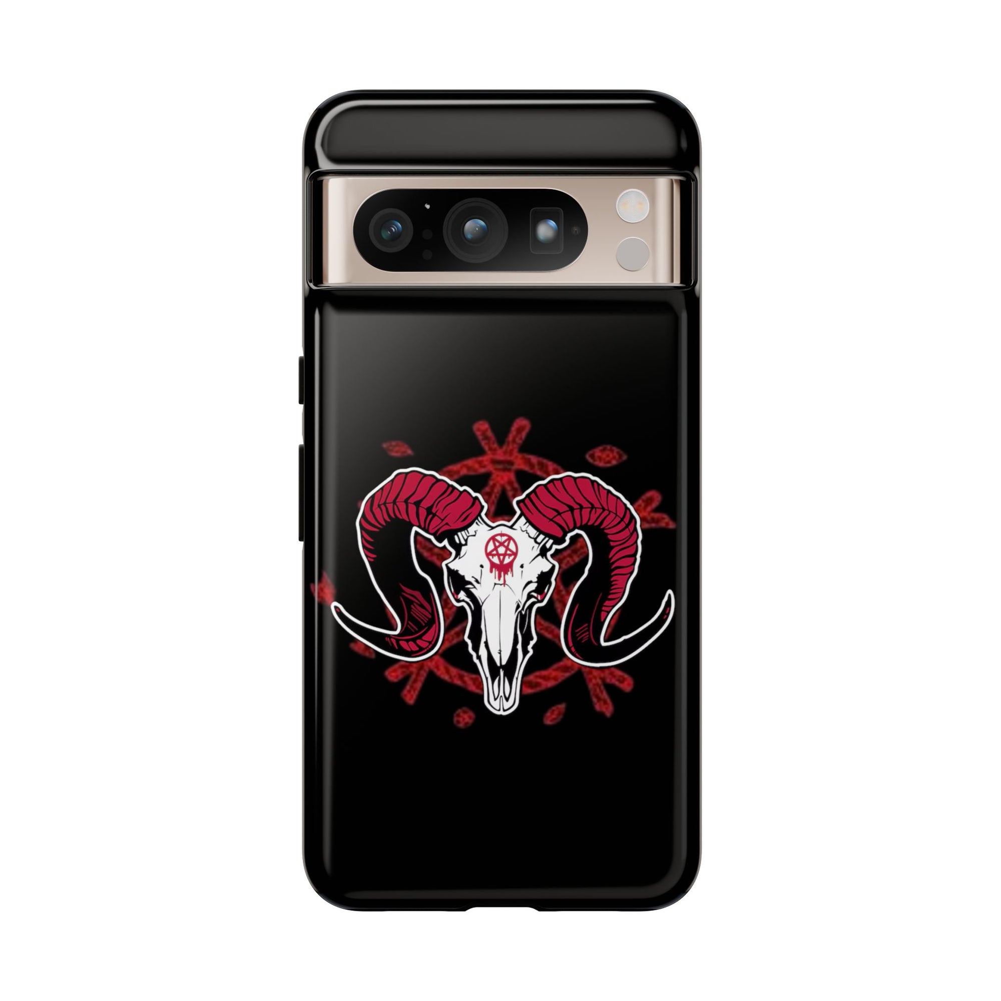Tough Cases: Dark Aesthetic Phone Case, Gothic Phone Cover, Unique Gift for Him, Occult Design, Animal Skull Artwork, Halloween Decor