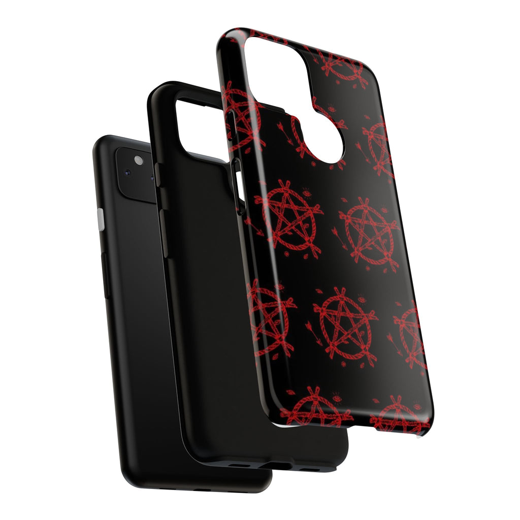 Anarchist iPhone Case, Tough Phone Cover, Punk Style Accessory, Unique Gift for Rebels, Goth Aesthetic Phone Case