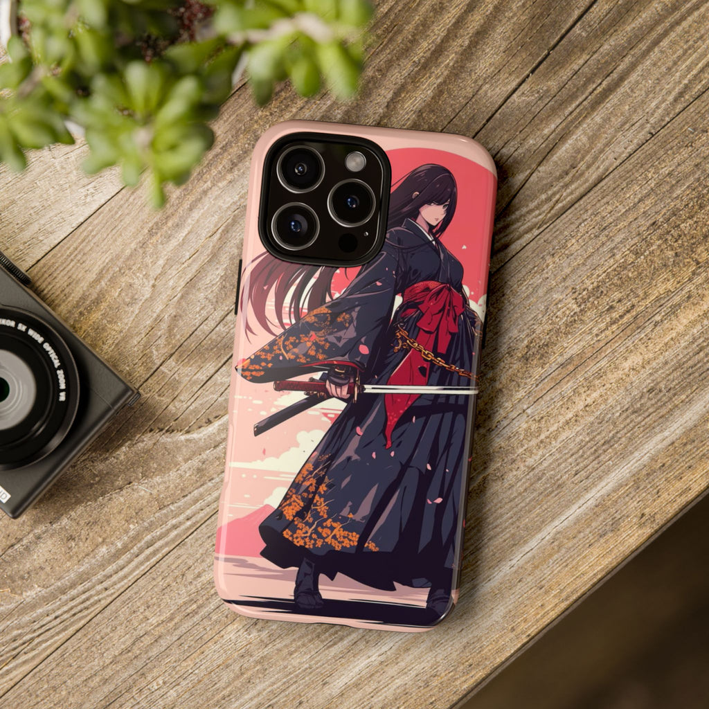 Stylish Phone Case with Warrior Design, Tough Phone Cover for Anime Lovers, Gift for Gamers, Cute Phone Accessories, Unique Tech Gifts