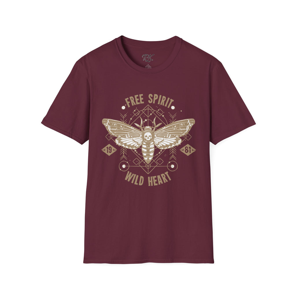 Free Spirit Wild Heart Unisex T-Shirt, Boho Graphic Tee, Nature Lover Shirt, Gift for Adventurers, Casual Wear, Everyday Comfort