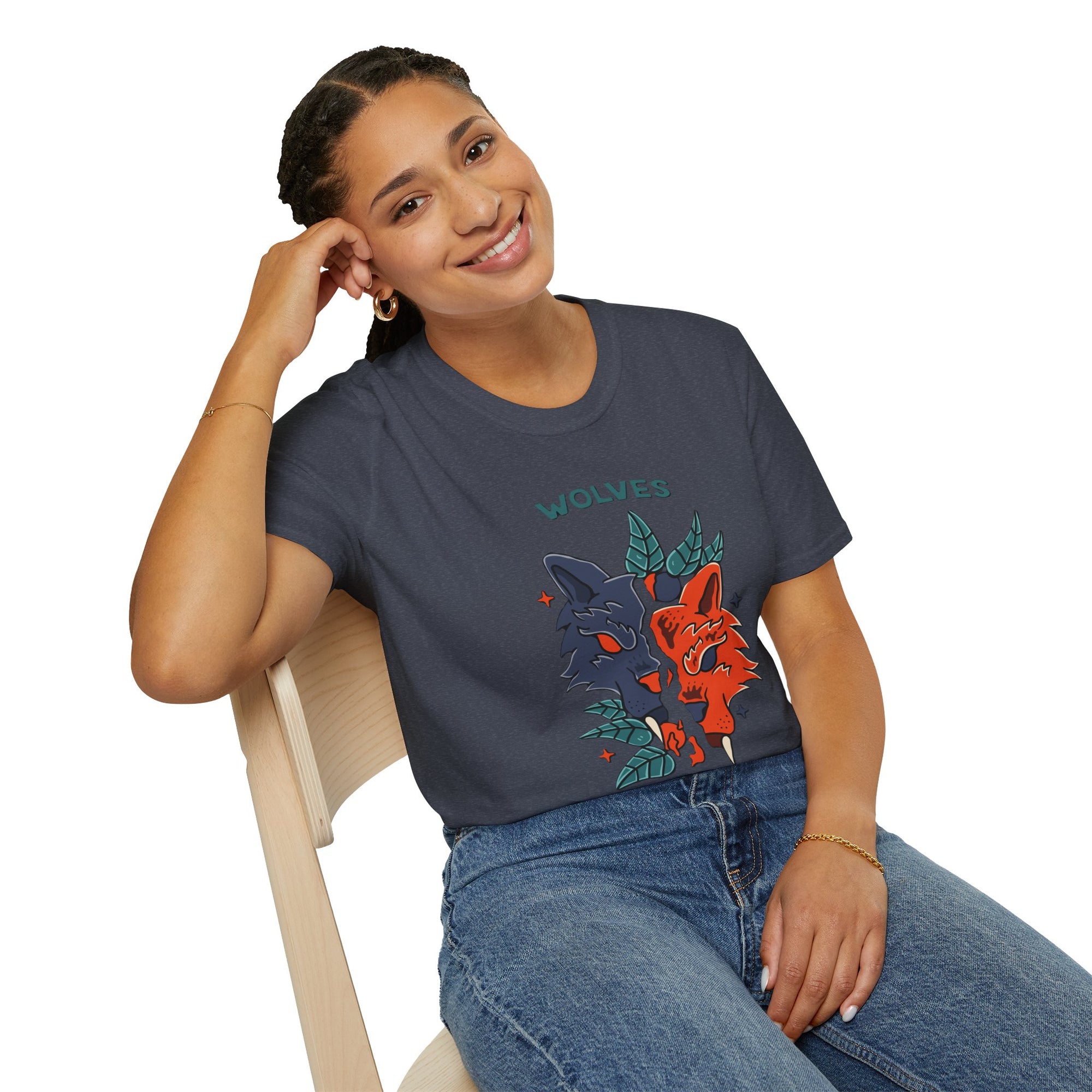 Wolf Graphic Unisex T-Shirt, Nature Lovers Tee, Gift for Animal Enthusiasts, Casual Wear, Eco-Friendly Fashion
