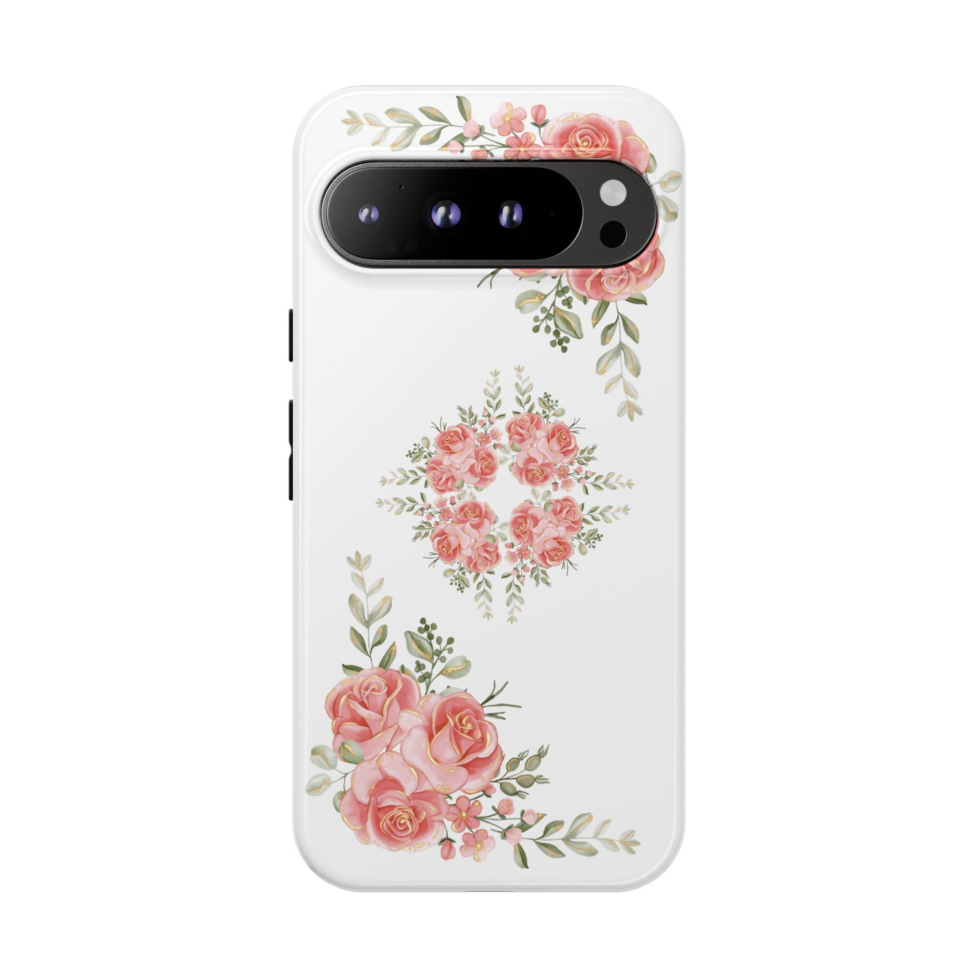 Floral Phone Case, Tough iPhone Case, Rose Design Case, Gift for Her, Floral Phone Cover