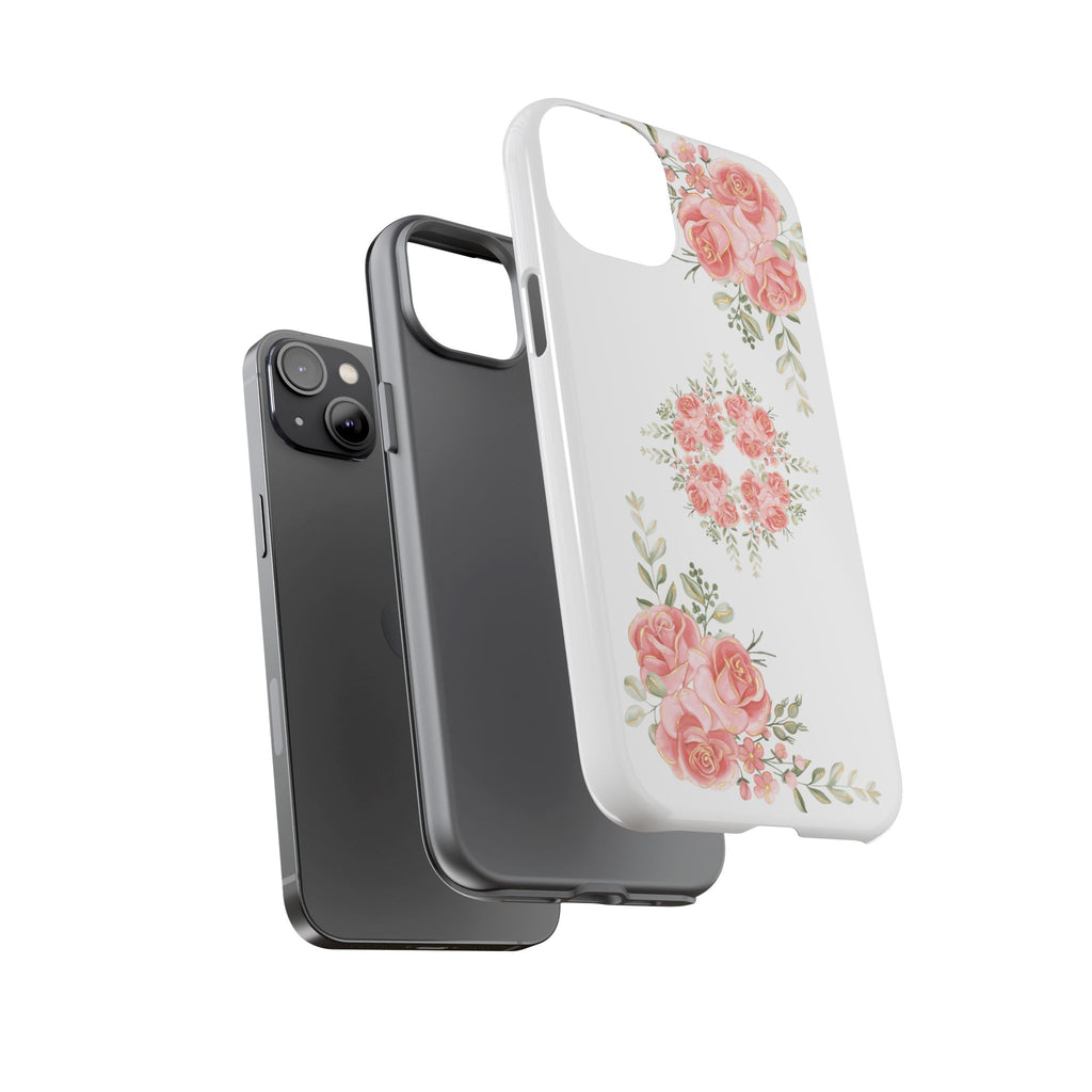 Floral Phone Case, Tough iPhone Case, Rose Design Case, Gift for Her, Floral Phone Cover