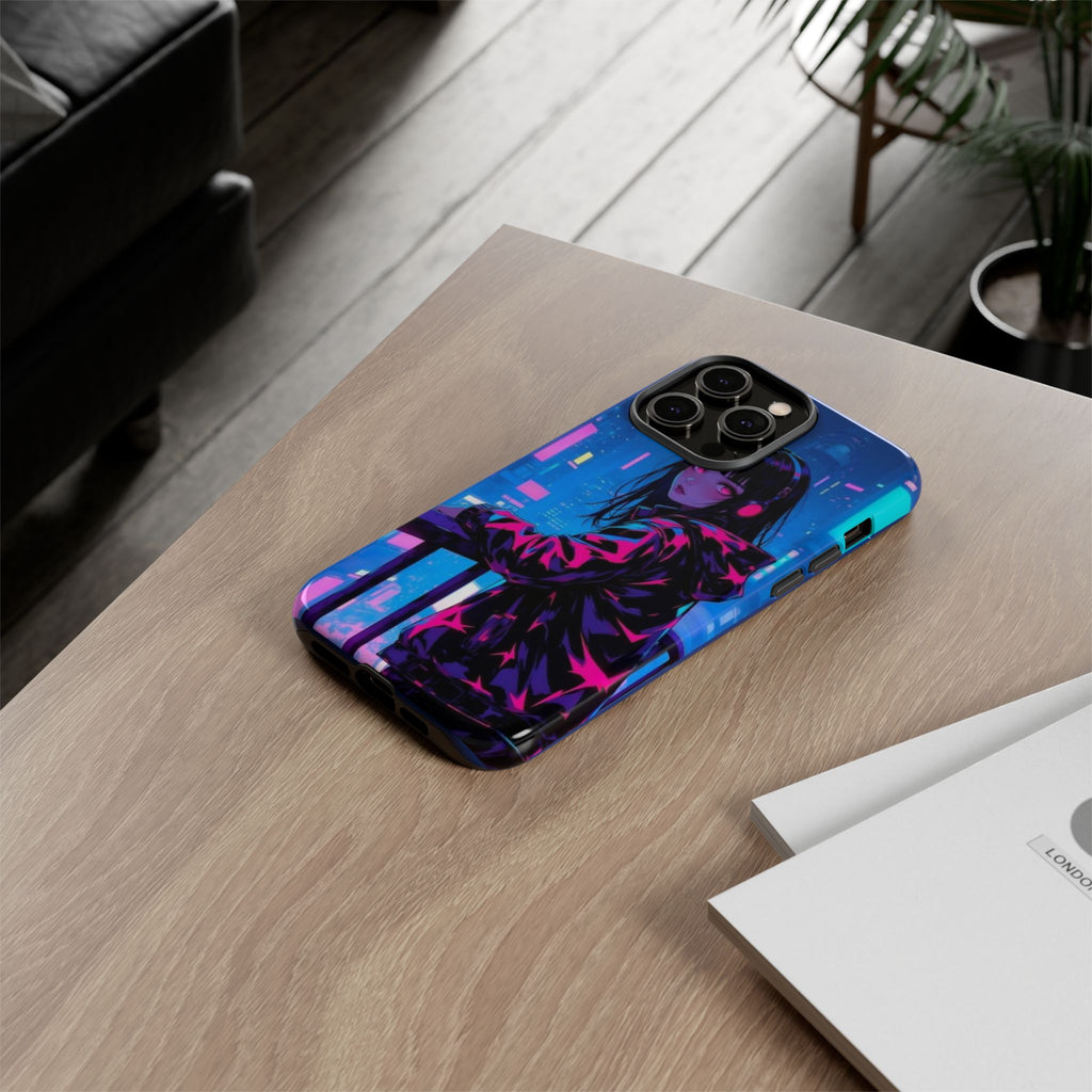 Futuristic Phone Case, Cyberpunk Aesthetic, Tough Phone Cover, Urban Style, Gift for Tech Lovers, Unique Phone Accessories, Streetwear [...]