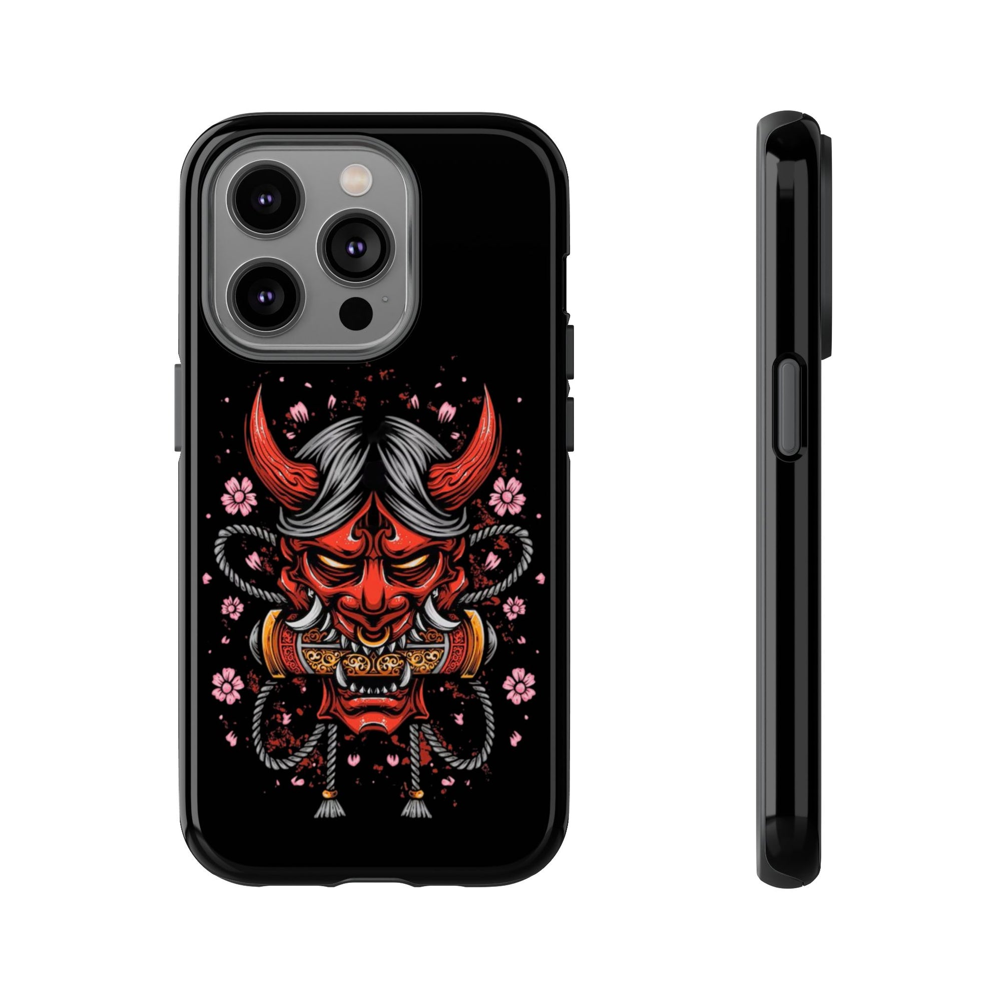 Tough Cases: Fierce Demon Phone Case, Edgy Phone Cover, Protect Your Device, Gift for Anime Fans, Unique Artwork Case