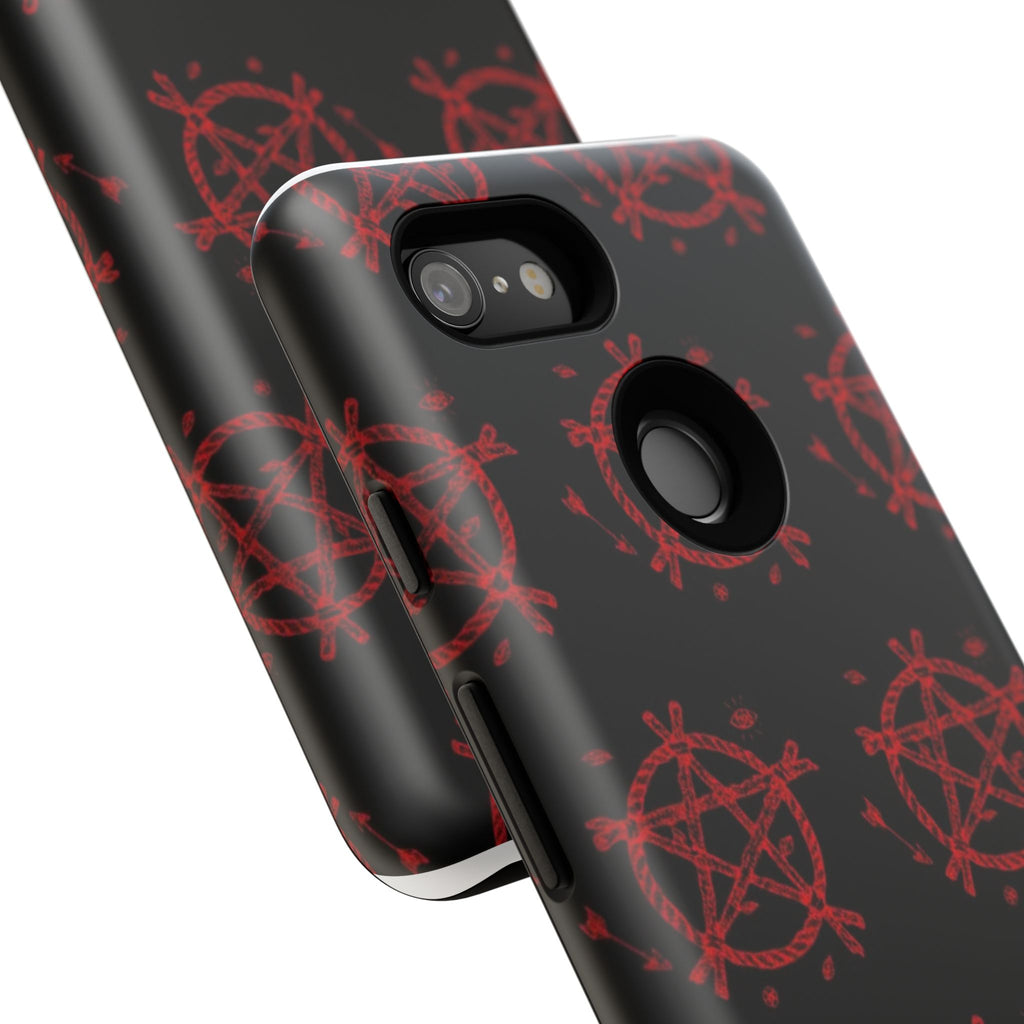 Anarchist iPhone Case, Tough Phone Cover, Punk Style Accessory, Unique Gift for Rebels, Goth Aesthetic Phone Case