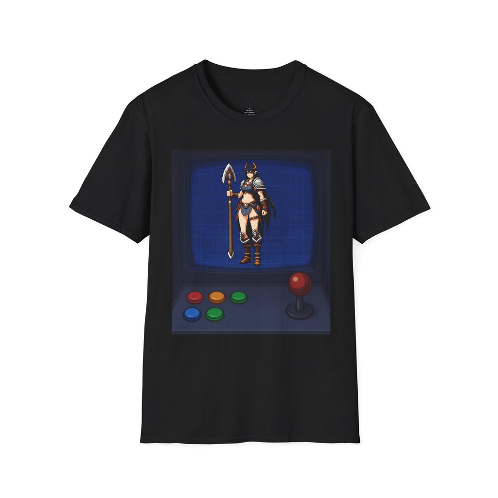 Unisex Barbarian Woman T-Shirt - Softstyle Graphic Tee for Gamers, Gifts for Her, Casual Wear, Birthday Present, Retro Style