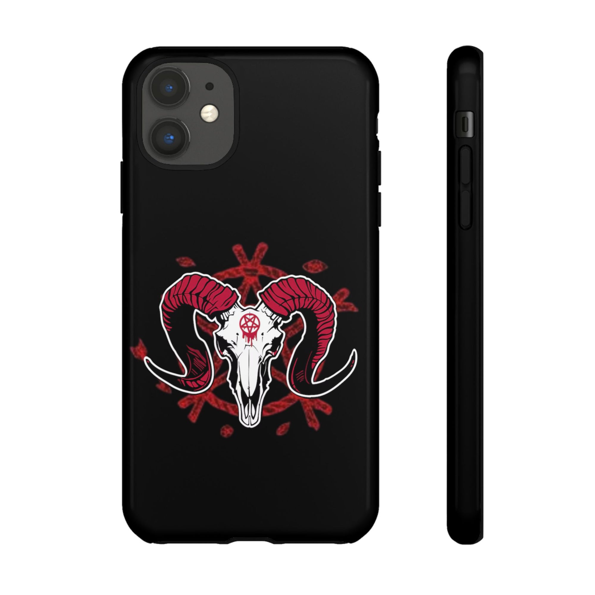 Tough Cases: Dark Aesthetic Phone Case, Gothic Phone Cover, Unique Gift for Him, Occult Design, Animal Skull Artwork, Halloween Decor