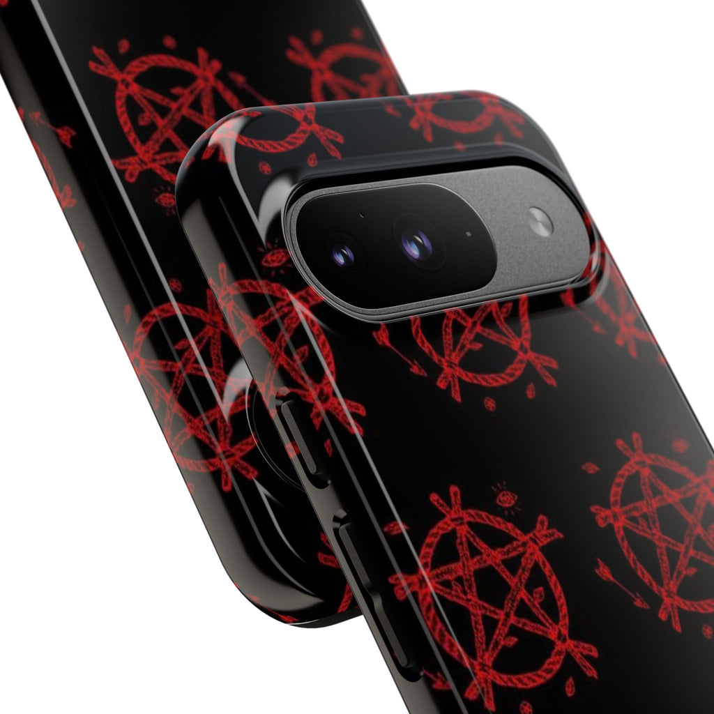 Anarchist iPhone Case, Tough Phone Cover, Punk Style Accessory, Unique Gift for Rebels, Goth Aesthetic Phone Case