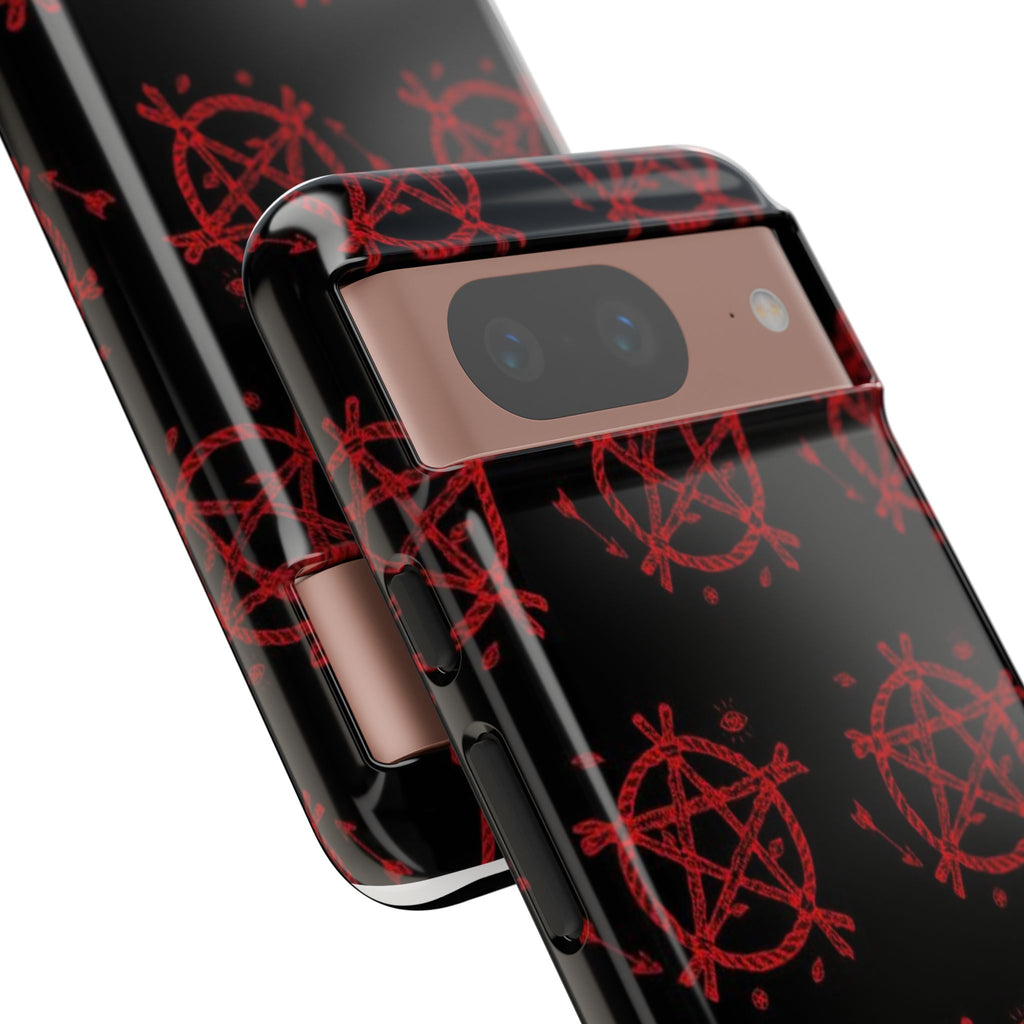 Anarchist iPhone Case, Tough Phone Cover, Punk Style Accessory, Unique Gift for Rebels, Goth Aesthetic Phone Case