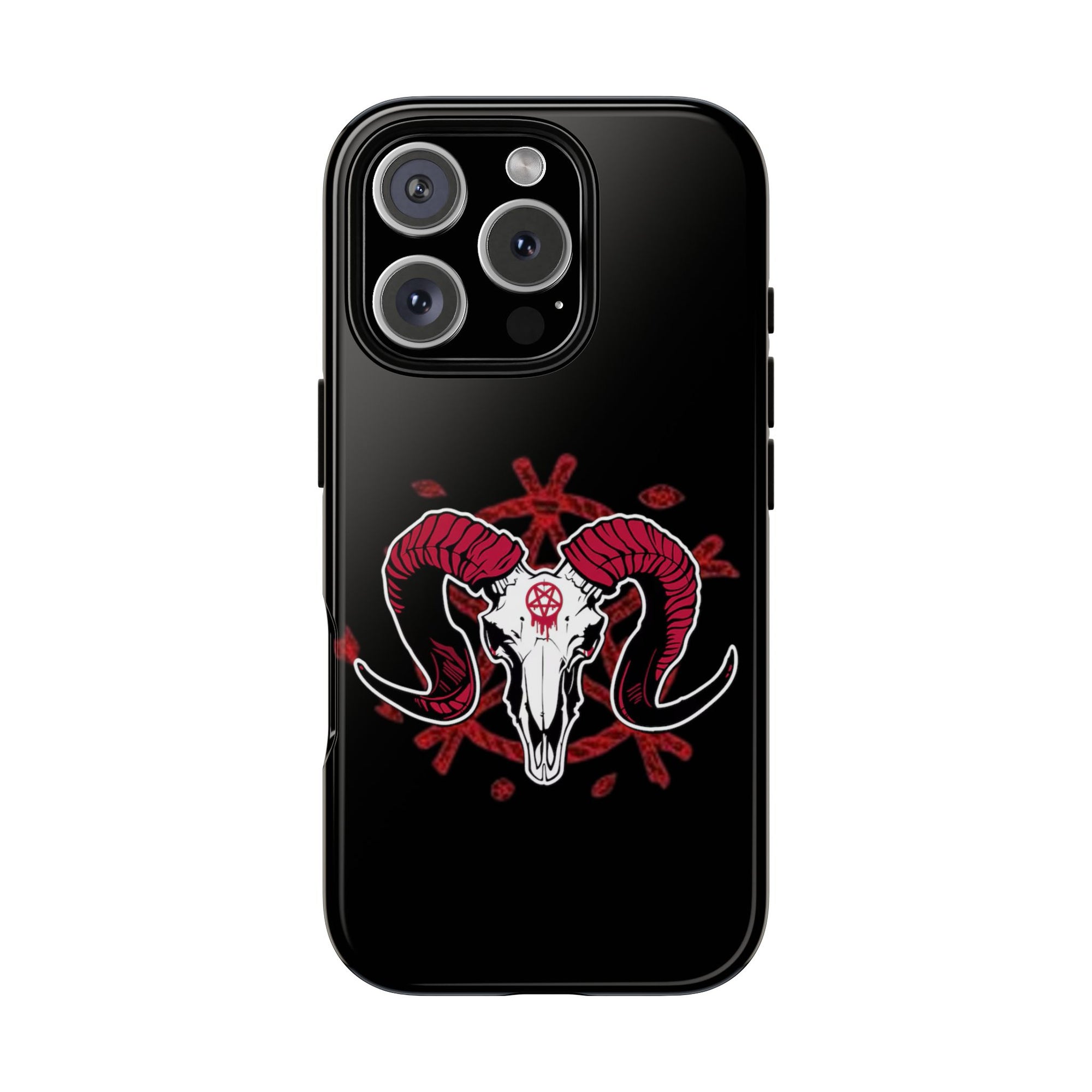 Tough Cases: Dark Aesthetic Phone Case, Gothic Phone Cover, Unique Gift for Him, Occult Design, Animal Skull Artwork, Halloween Decor