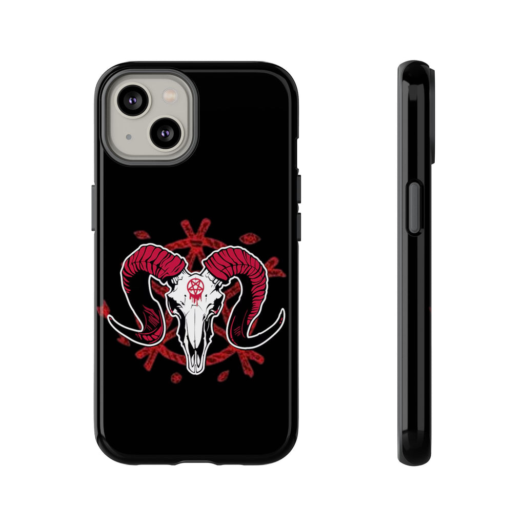 Tough Cases: Dark Aesthetic Phone Case, Gothic Phone Cover, Unique Gift for Him, Occult Design, Animal Skull Artwork, Halloween Decor