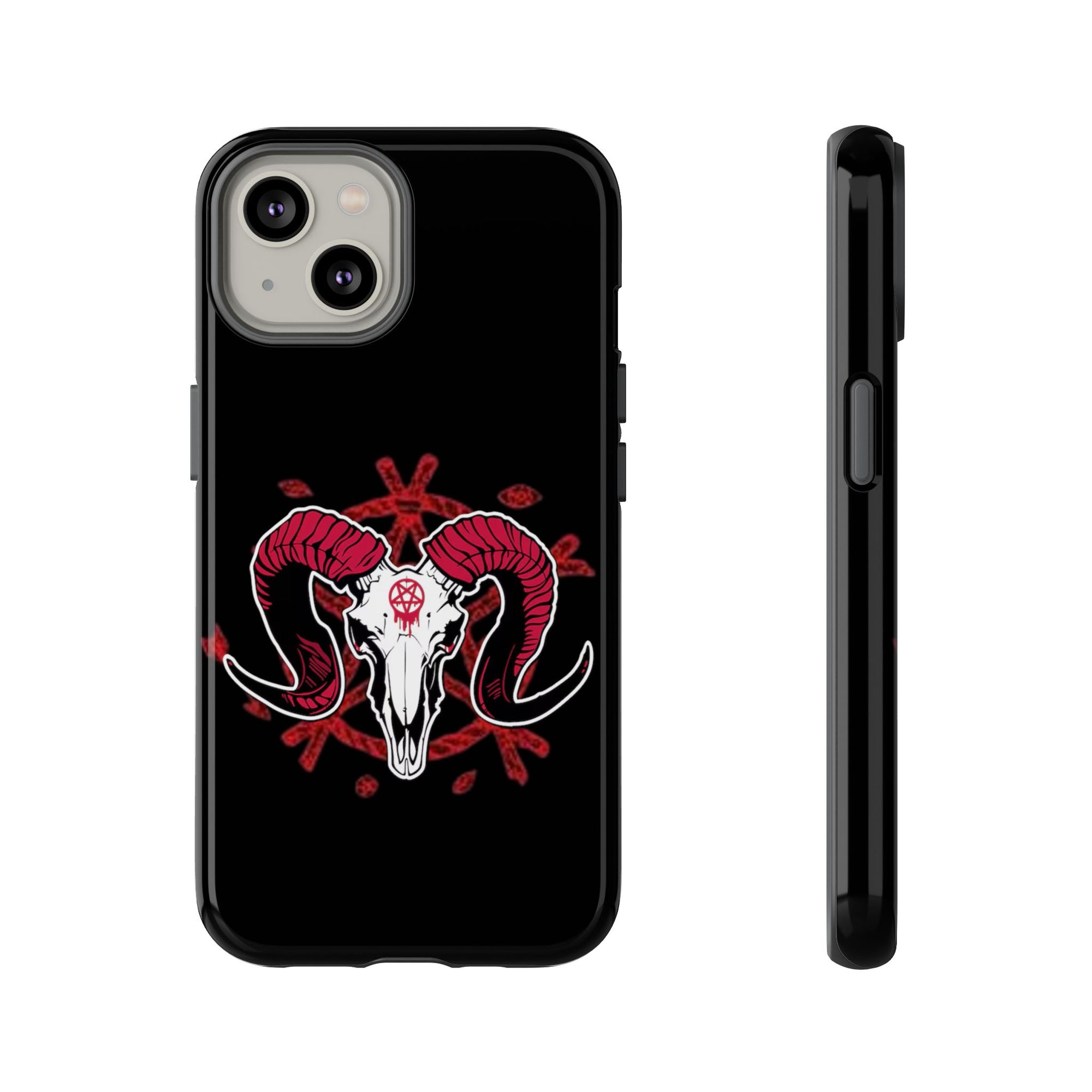 Tough Cases: Dark Aesthetic Phone Case, Gothic Phone Cover, Unique Gift for Him, Occult Design, Animal Skull Artwork, Halloween Decor