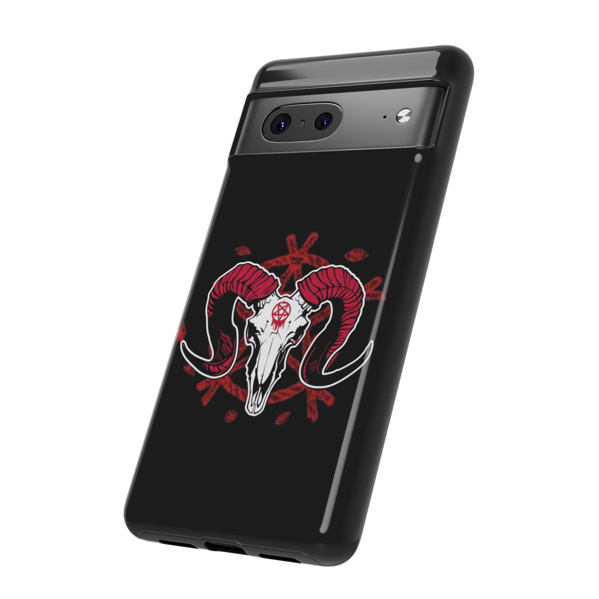 Tough Cases: Dark Aesthetic Phone Case, Gothic Phone Cover, Unique Gift for Him, Occult Design, Animal Skull Artwork, Halloween Decor