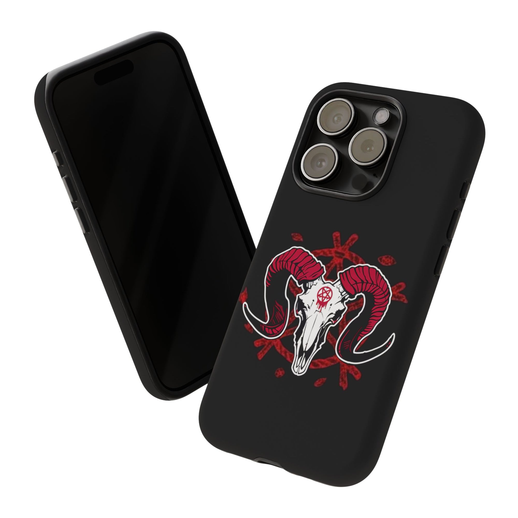 Tough Cases: Dark Aesthetic Phone Case, Gothic Phone Cover, Unique Gift for Him, Occult Design, Animal Skull Artwork, Halloween Decor