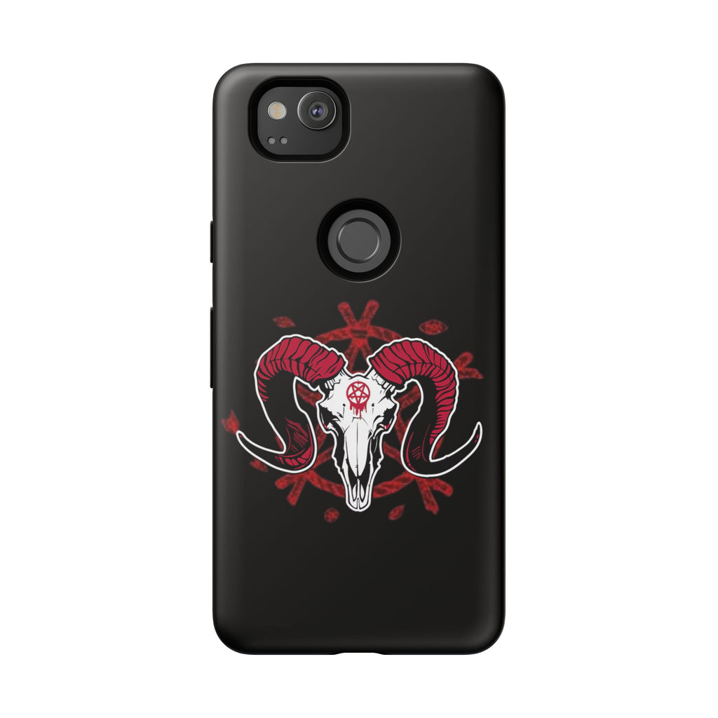 Tough Cases: Dark Aesthetic Phone Case, Gothic Phone Cover, Unique Gift for Him, Occult Design, Animal Skull Artwork, Halloween Decor