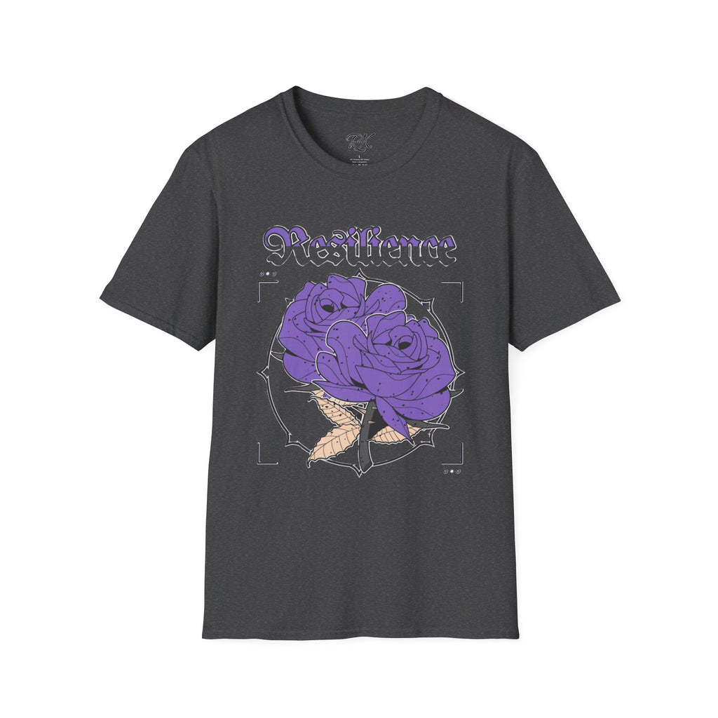 Purple Rose Graphic T-Shirt, Soft Stylish Tee, Unisex Floral Apparel, Gift for Her, Spring Outfit Idea, Vintage Aesthetic Top