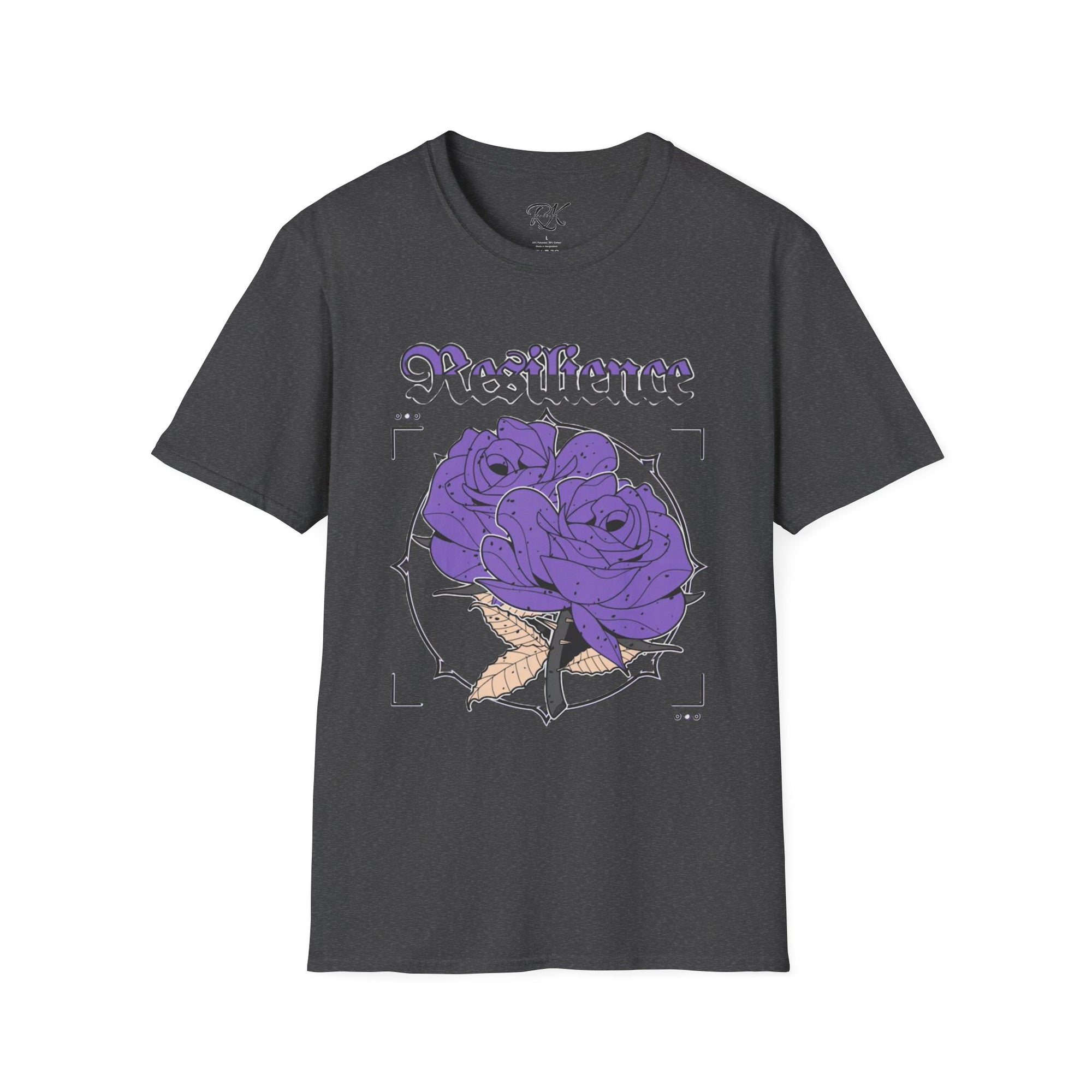 Purple Rose Graphic T-Shirt, Soft Stylish Tee, Unisex Floral Apparel, Gift for Her, Spring Outfit Idea, Vintage Aesthetic Top