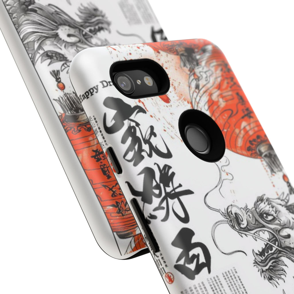 Dragon Design Phone Case, Tough Cases with Chinese Art for Unique Style, Gift for Art Lovers, Phone Protection, Trendy Accessories
