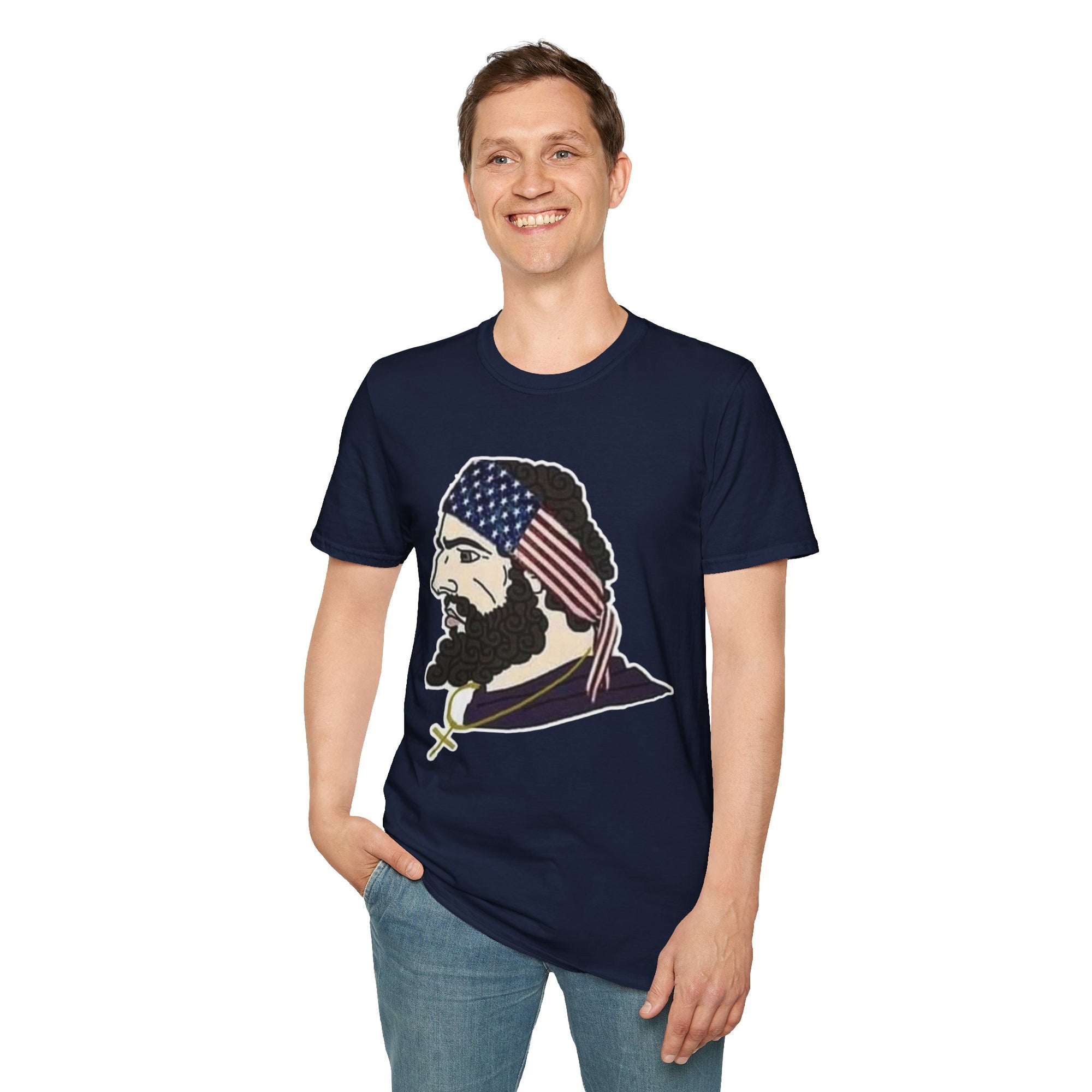 Patriotic Graphic T-Shirt, Unisex Softstyle Tee, Independence Day Gift, Freedom Apparel, Americana Clothing