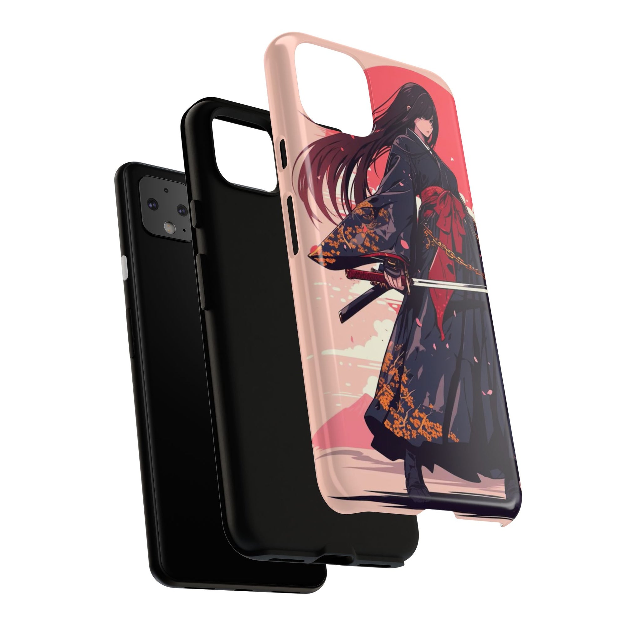 Stylish Phone Case with Warrior Design, Tough Phone Cover for Anime Lovers, Gift for Gamers, Cute Phone Accessories, Unique Tech Gifts