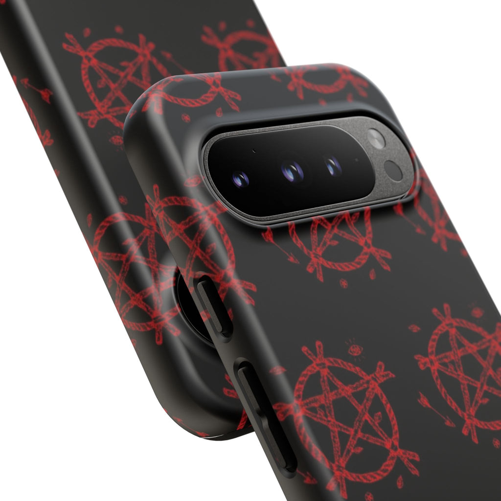 Anarchist iPhone Case, Tough Phone Cover, Punk Style Accessory, Unique Gift for Rebels, Goth Aesthetic Phone Case