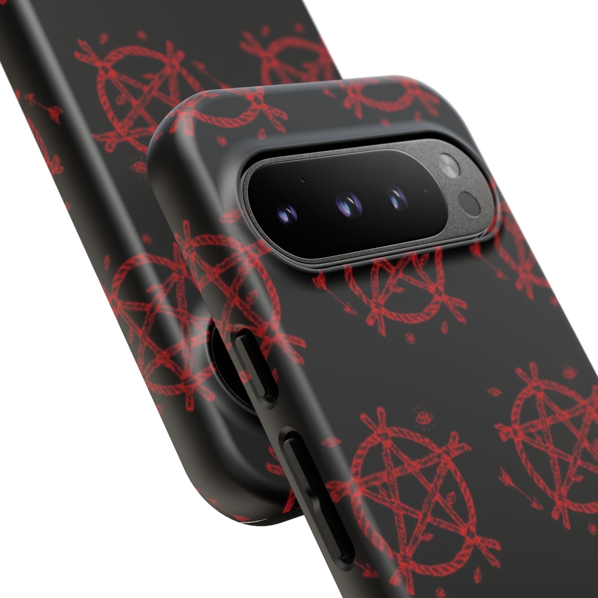 Anarchist iPhone Case, Tough Phone Cover, Punk Style Accessory, Unique Gift for Rebels, Goth Aesthetic Phone Case