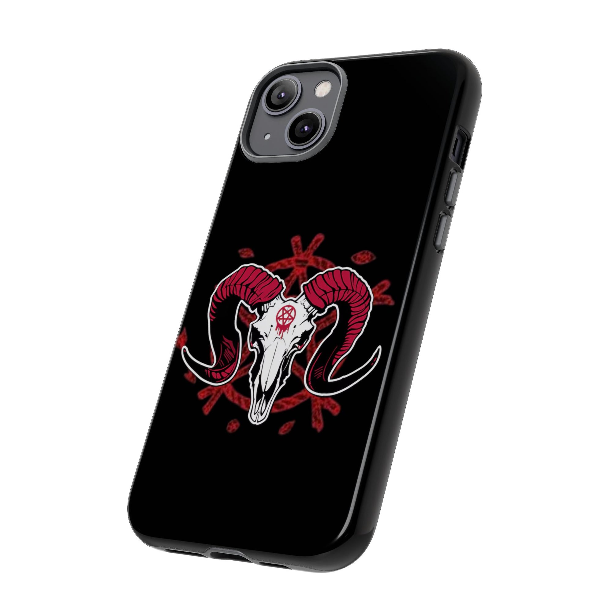 Tough Cases: Dark Aesthetic Phone Case, Gothic Phone Cover, Unique Gift for Him, Occult Design, Animal Skull Artwork, Halloween Decor