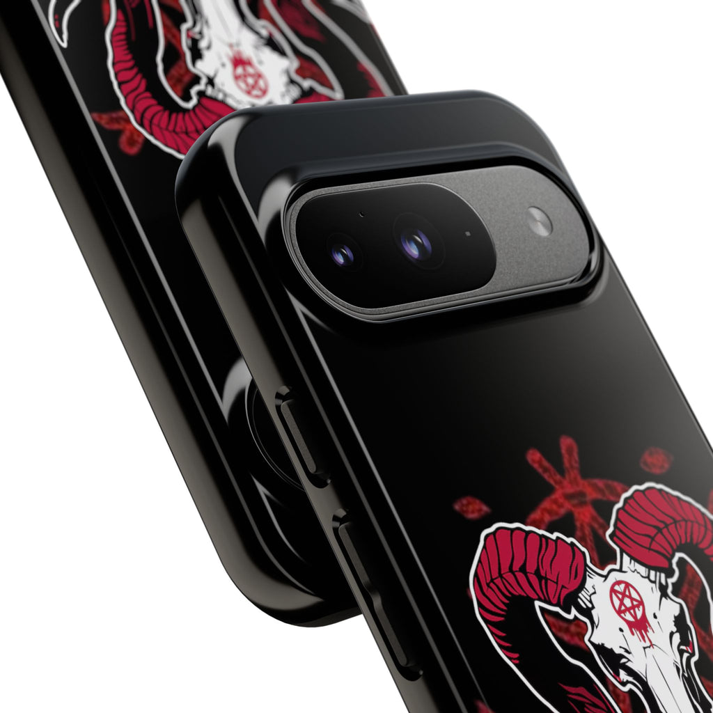 Tough Cases: Dark Aesthetic Phone Case, Gothic Phone Cover, Unique Gift for Him, Occult Design, Animal Skull Artwork, Halloween Decor