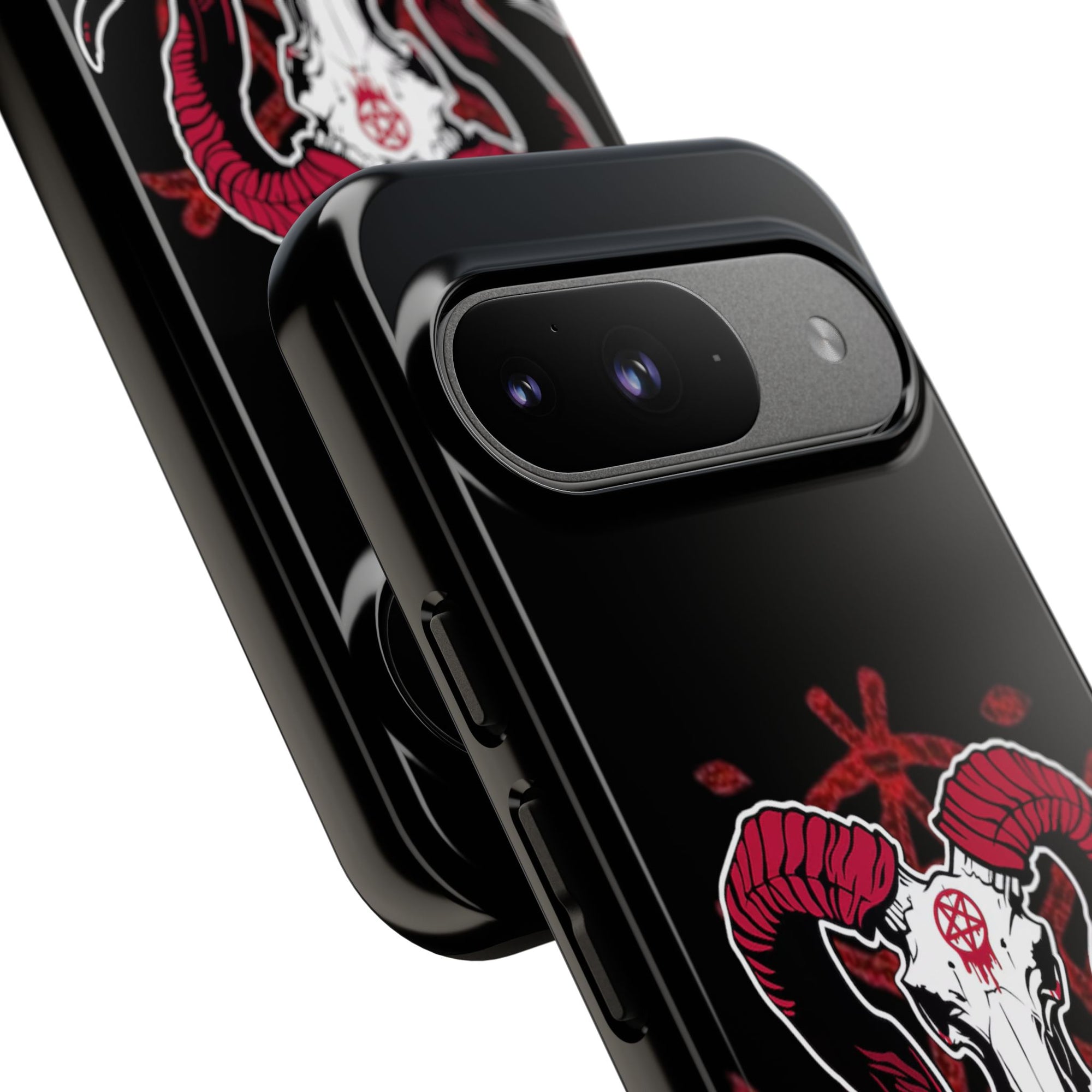 Tough Cases: Dark Aesthetic Phone Case, Gothic Phone Cover, Unique Gift for Him, Occult Design, Animal Skull Artwork, Halloween Decor