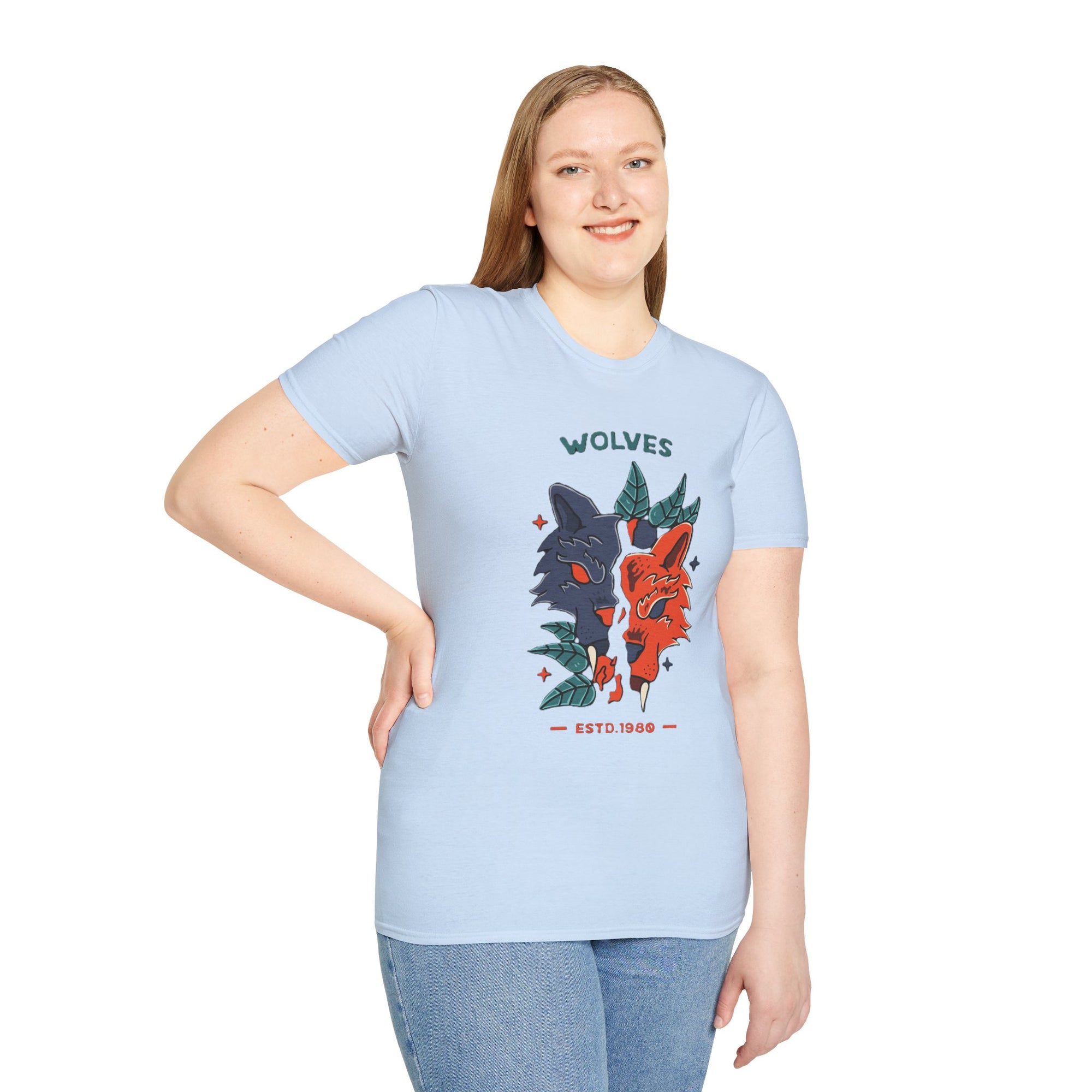 Wolf Graphic Unisex T-Shirt, Nature Lovers Tee, Gift for Animal Enthusiasts, Casual Wear, Eco-Friendly Fashion