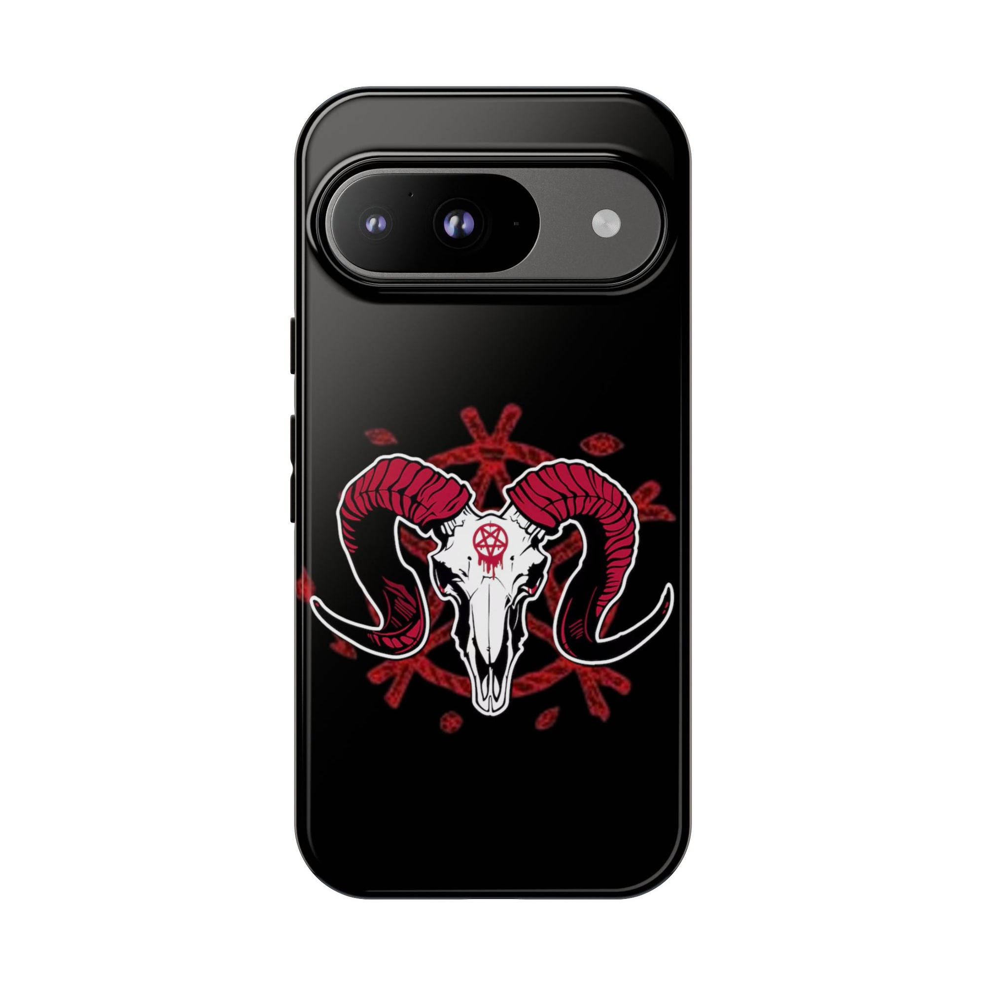 Tough Cases: Dark Aesthetic Phone Case, Gothic Phone Cover, Unique Gift for Him, Occult Design, Animal Skull Artwork, Halloween Decor