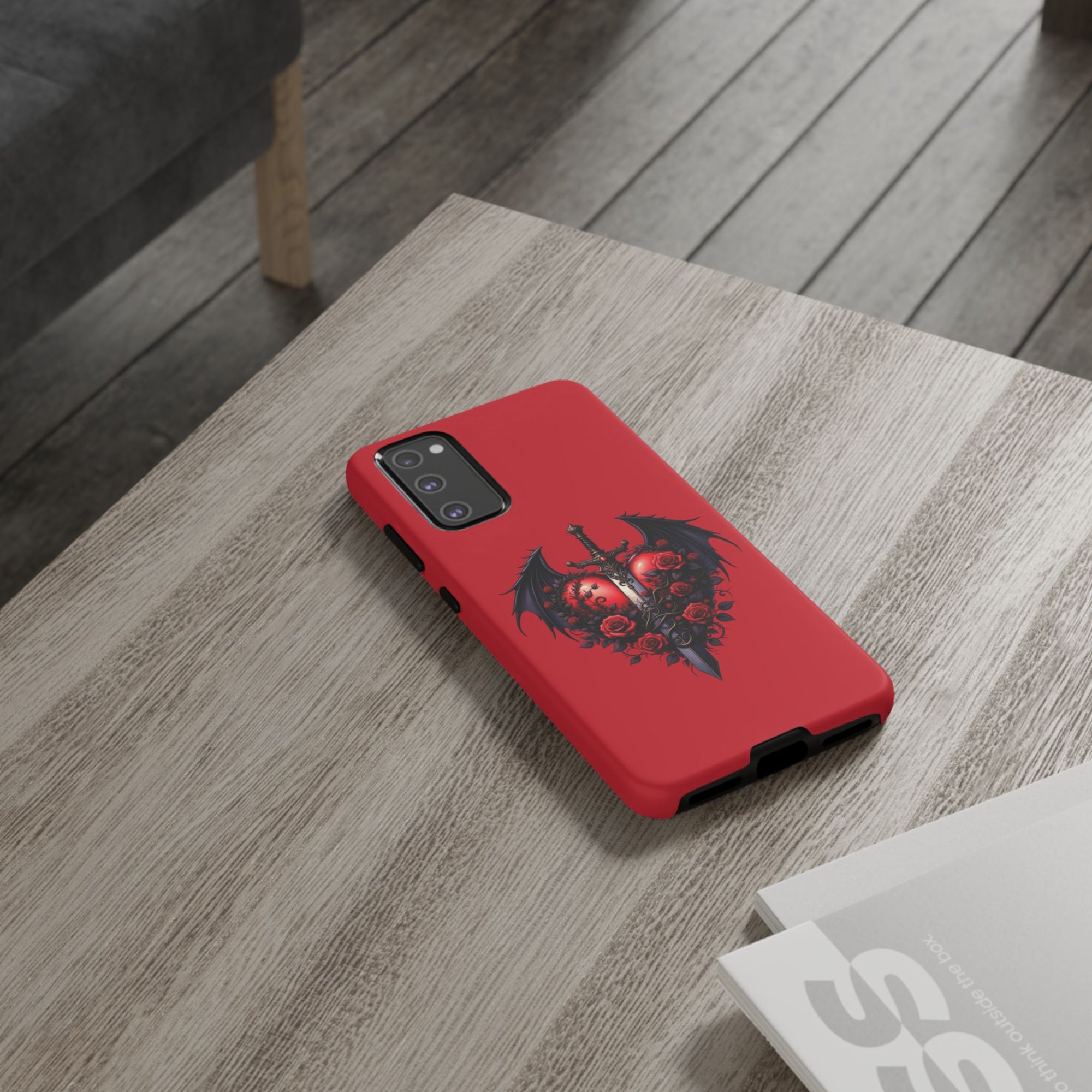 Tough Cases - Gothic Heart Phone Case, Edgy Accessories for Him, Unique Gifts for Her, Valentine's Day, Birthday, Artsy Phone Cover