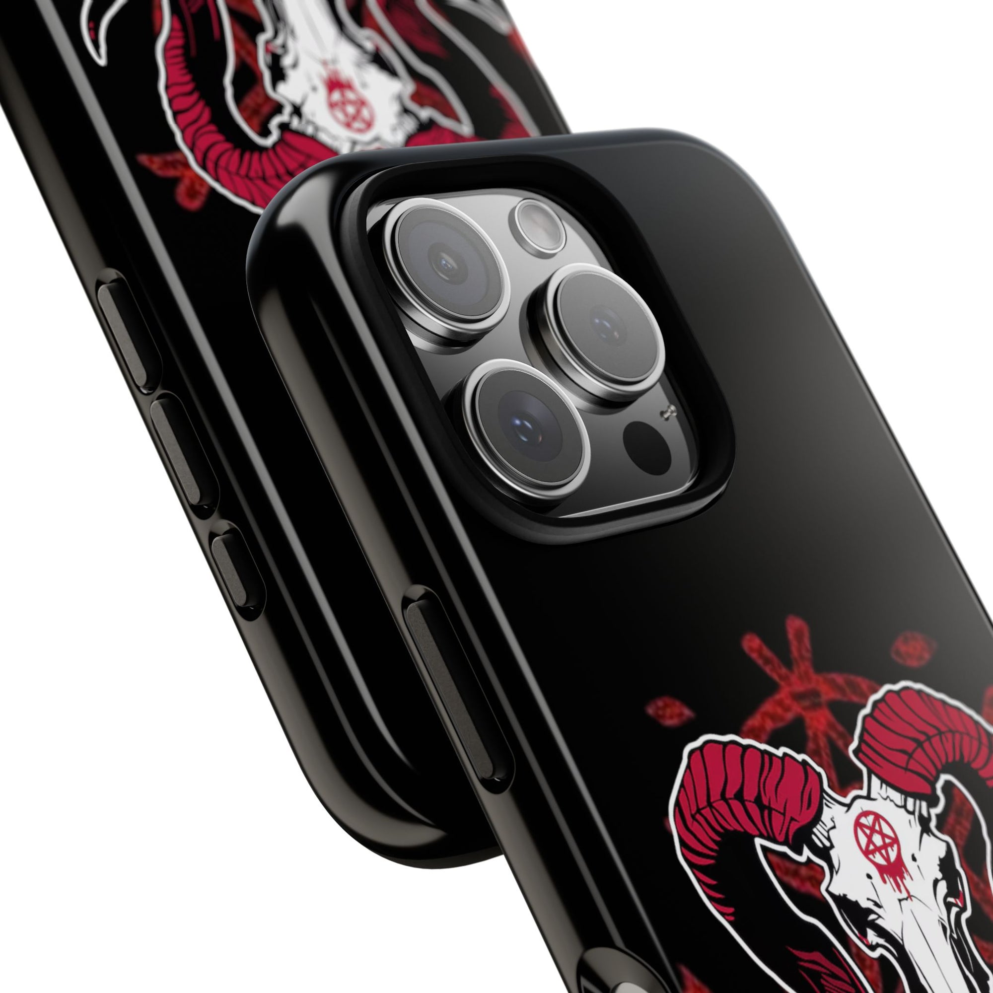 Tough Cases: Dark Aesthetic Phone Case, Gothic Phone Cover, Unique Gift for Him, Occult Design, Animal Skull Artwork, Halloween Decor