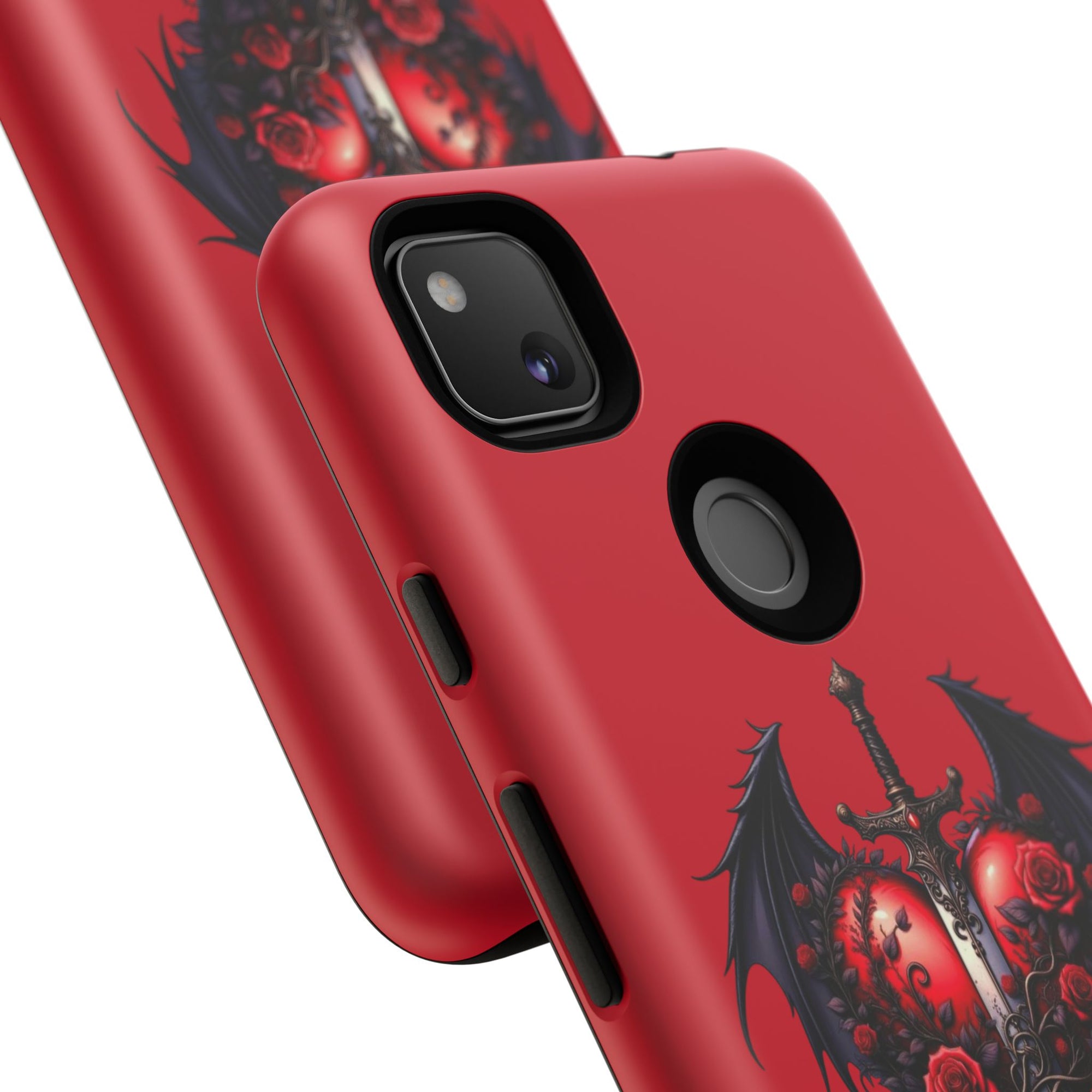 Tough Cases - Gothic Heart Phone Case, Edgy Accessories for Him, Unique Gifts for Her, Valentine's Day, Birthday, Artsy Phone Cover
