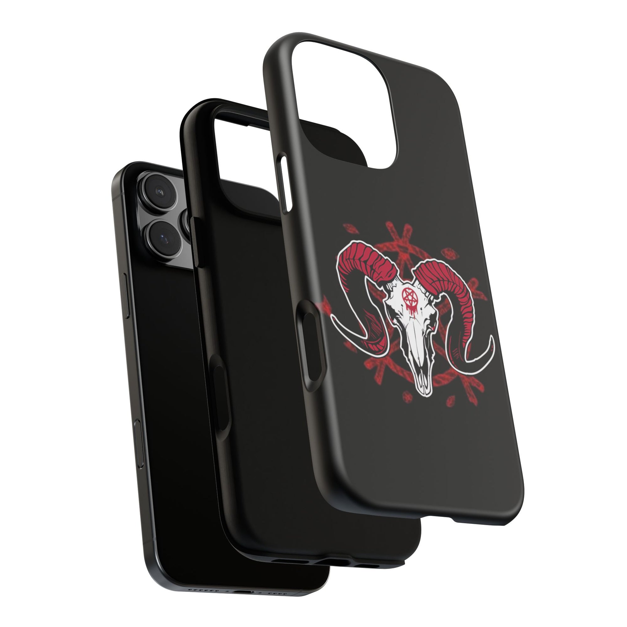 Tough Cases: Dark Aesthetic Phone Case, Gothic Phone Cover, Unique Gift for Him, Occult Design, Animal Skull Artwork, Halloween Decor