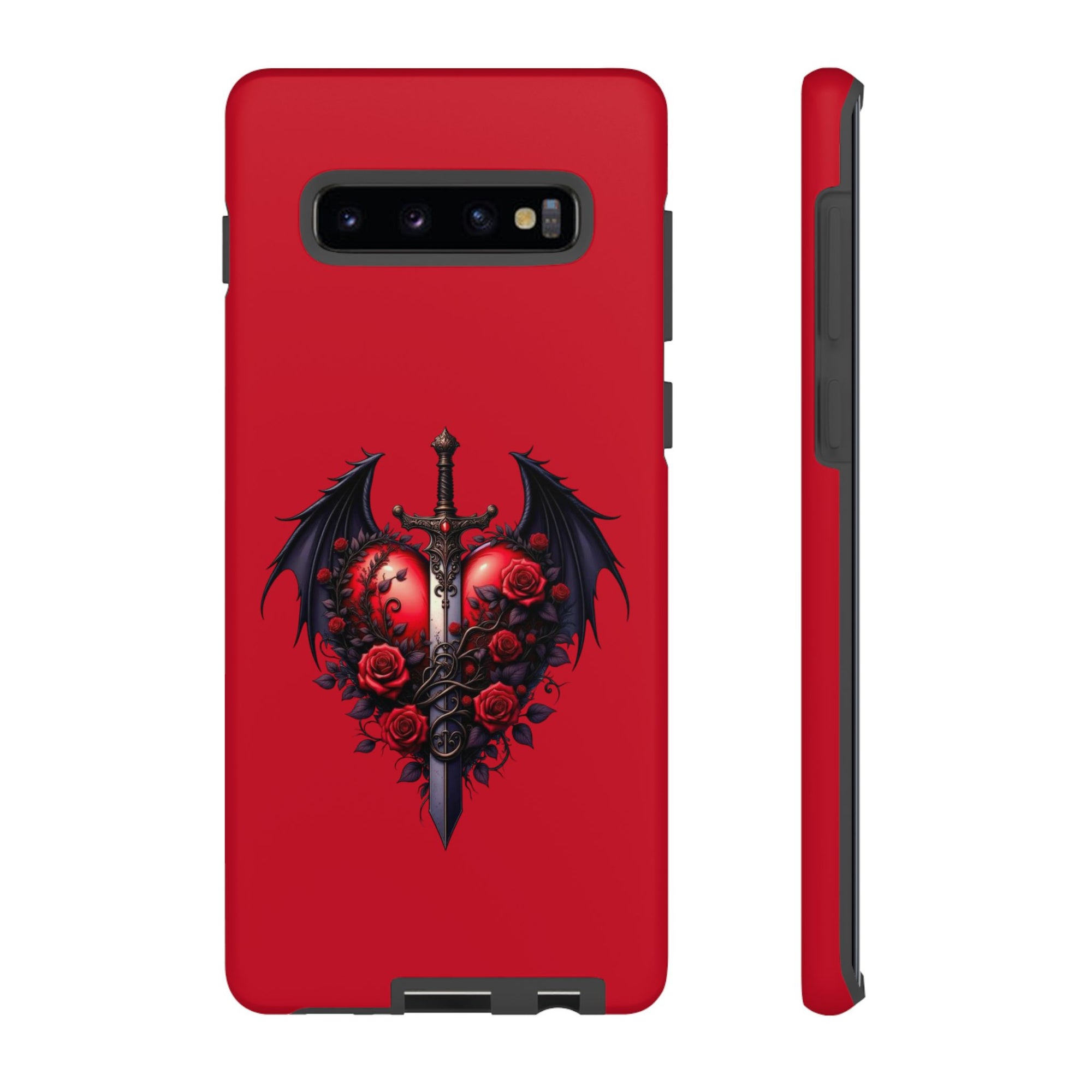 Tough Cases - Gothic Heart Phone Case, Edgy Accessories for Him, Unique Gifts for Her, Valentine's Day, Birthday, Artsy Phone Cover