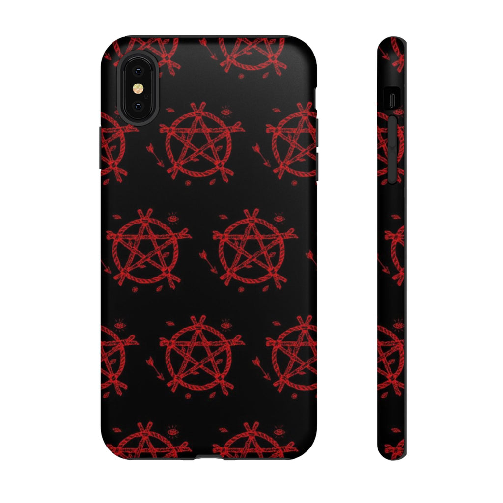 Anarchist iPhone Case, Tough Phone Cover, Punk Style Accessory, Unique Gift for Rebels, Goth Aesthetic Phone Case