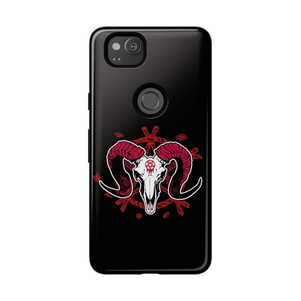 Tough Cases: Dark Aesthetic Phone Case, Gothic Phone Cover, Unique Gift for Him, Occult Design, Animal Skull Artwork, Halloween Decor