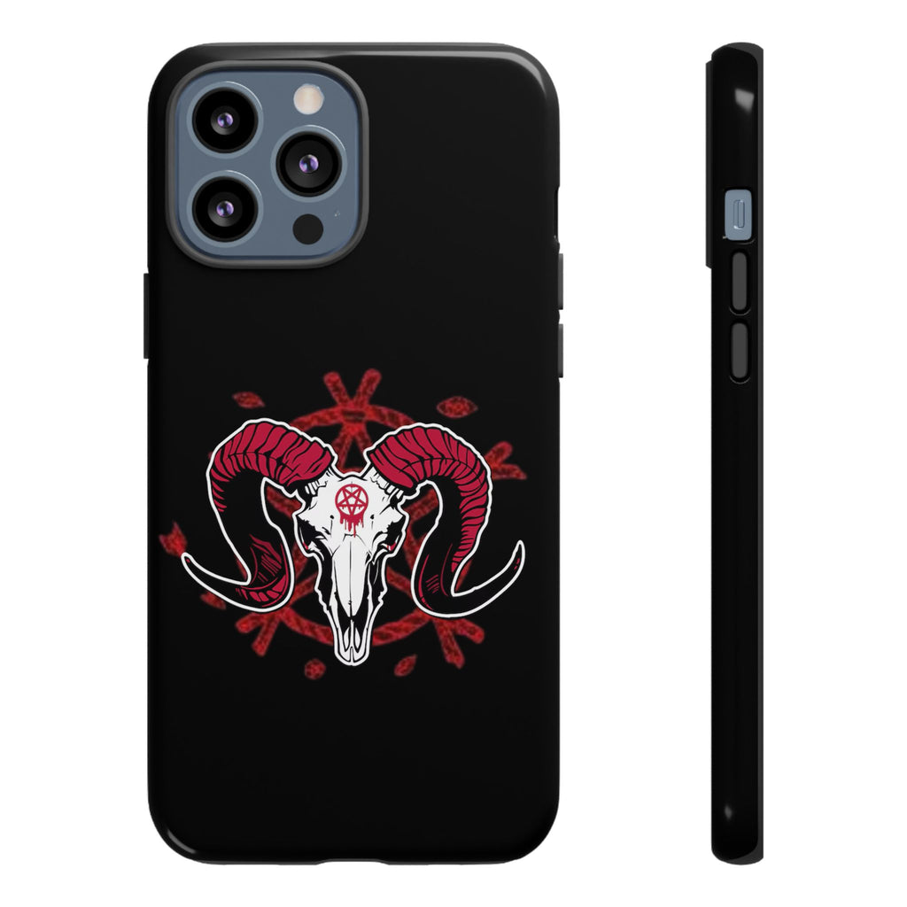 Tough Cases: Dark Aesthetic Phone Case, Gothic Phone Cover, Unique Gift for Him, Occult Design, Animal Skull Artwork, Halloween Decor