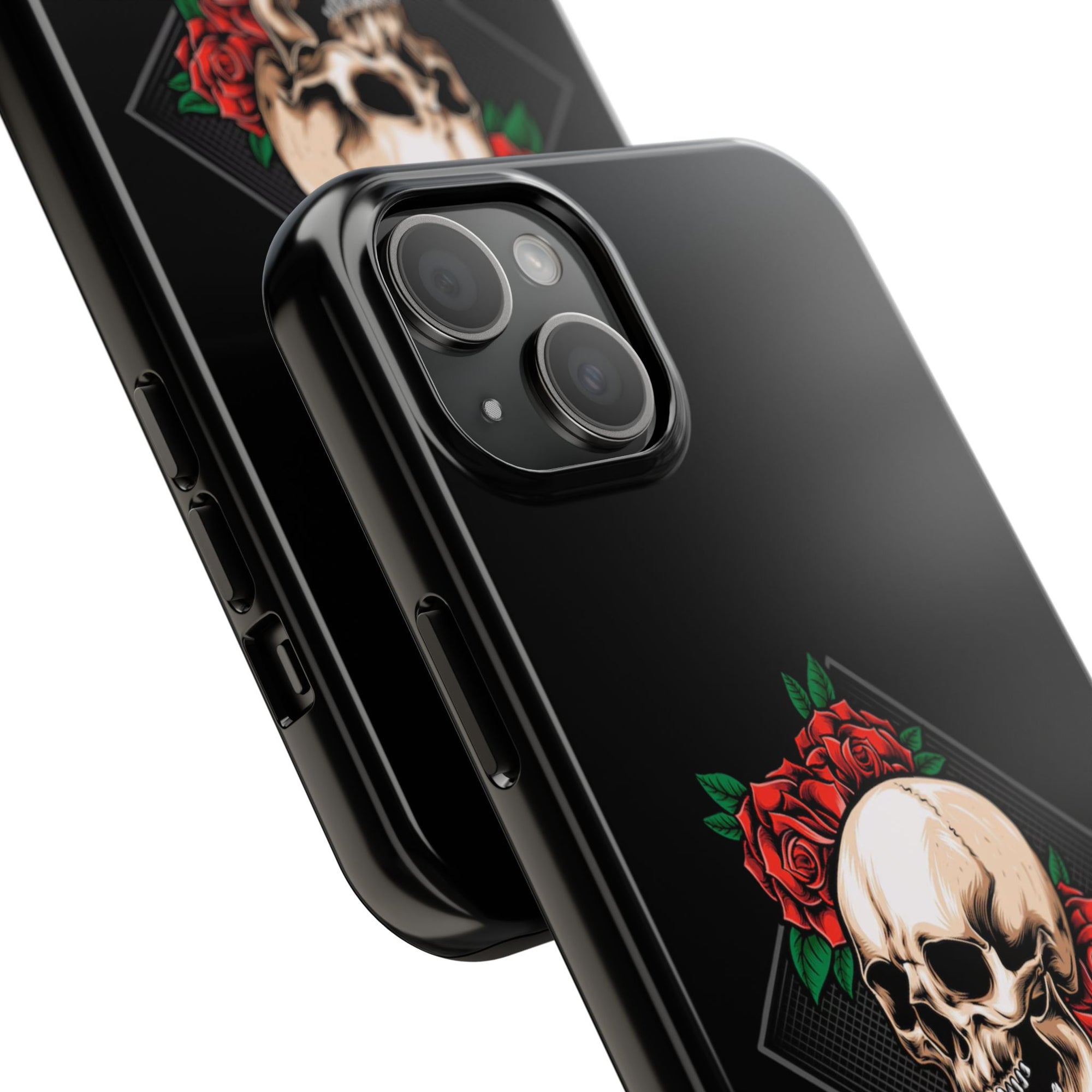 Tough Phone Cases with Skull and Roses Design | Edgy Protection, iPhone & Android Covers, Gothic Gifts, Unique Phone Accessories